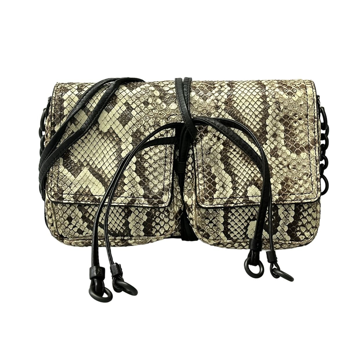 BOTTEGA VENETA(ボッテガヴェネタ) ショルダーバッグ - アイボリー×ダークブラウン レザー
