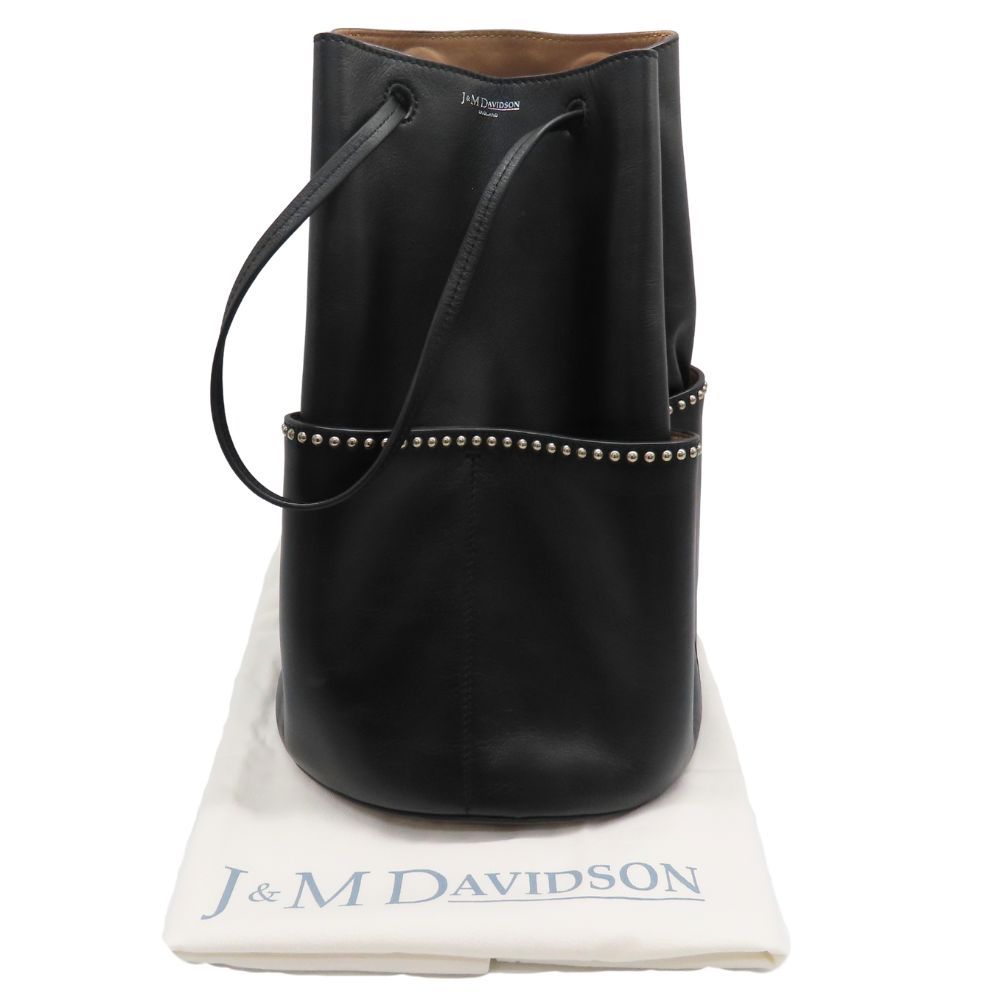 【中古】J＆M DAVIDSON ジェイアンドエムデヴィッドソン ミニデイジー ウィズスタッズ ブラック ショルダーバッグ カーフレザー バケット型 A2602097【無料ギフトラッピング承ります】