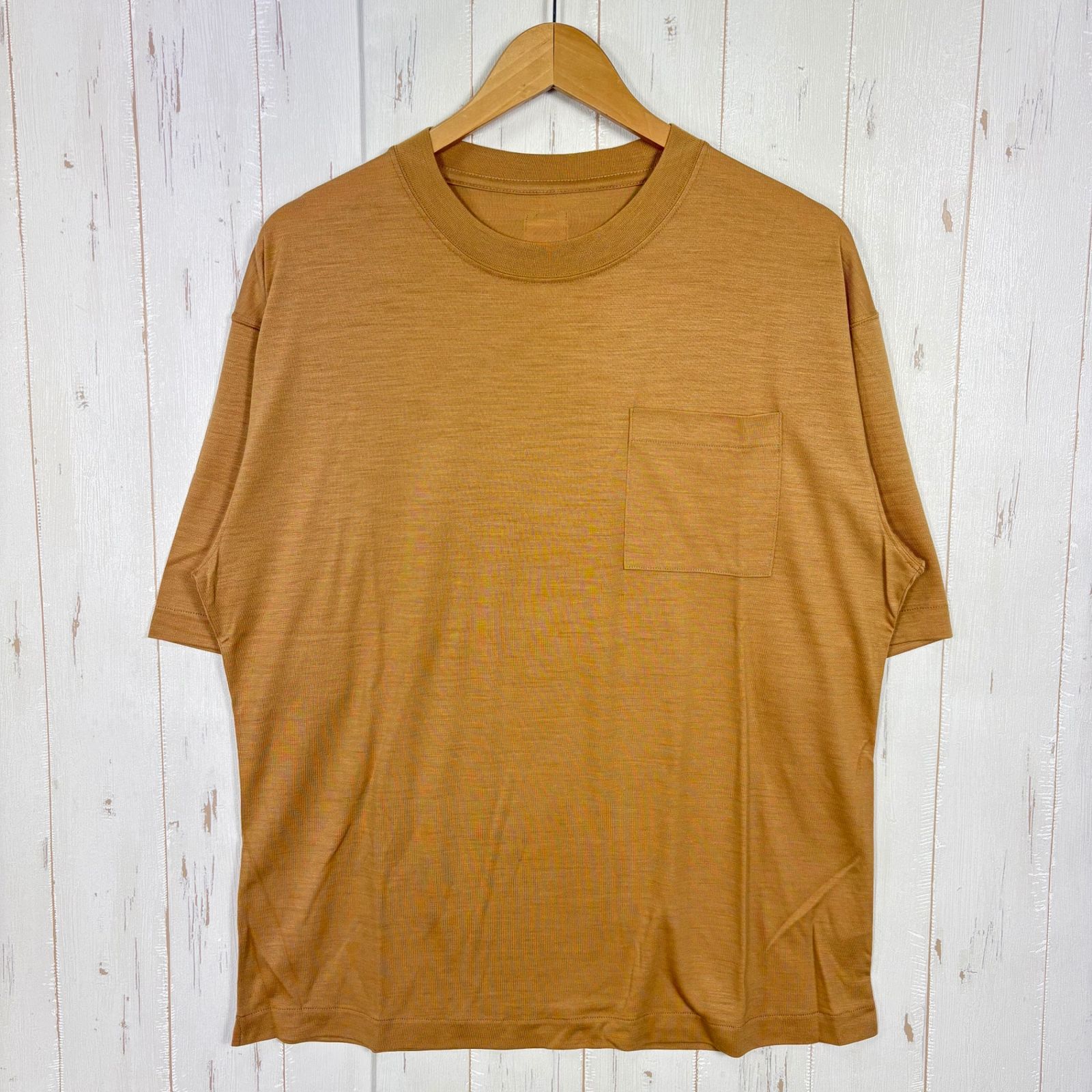 ✉️Unisex 3 イエロー系 迷迭香 ( マンネンロウ ) ウールハイカーティー Wool Hiker Tee MCS-2 YLW z00058294 YLW ウール ショートスリーブTシャツ クルーネック インナー シャツ トップス ウェ