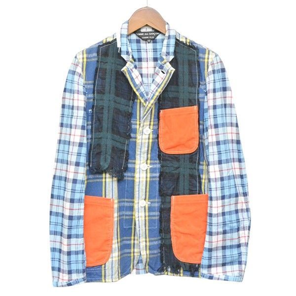 COMME des GARCONS HOMME PLUS　コムデギャルソンオムプリュス　2010SS　パッチワークシャツジャケット　3Bテーラードジャケット　8054000244508