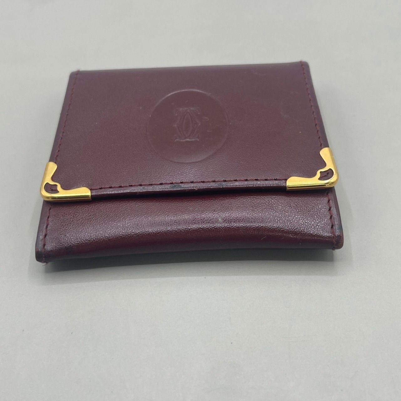 Cartier カルティエ 小銭入れ コインケース 二層 マストライン ロゴ型 