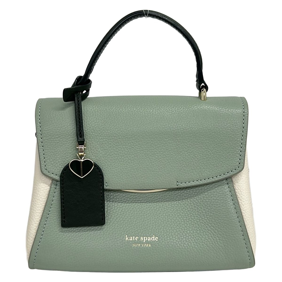 Kate spade(ケイトスペード) ハンドバッグ - PXRUA198 ライトグレー×白×ダークグリーン レザー