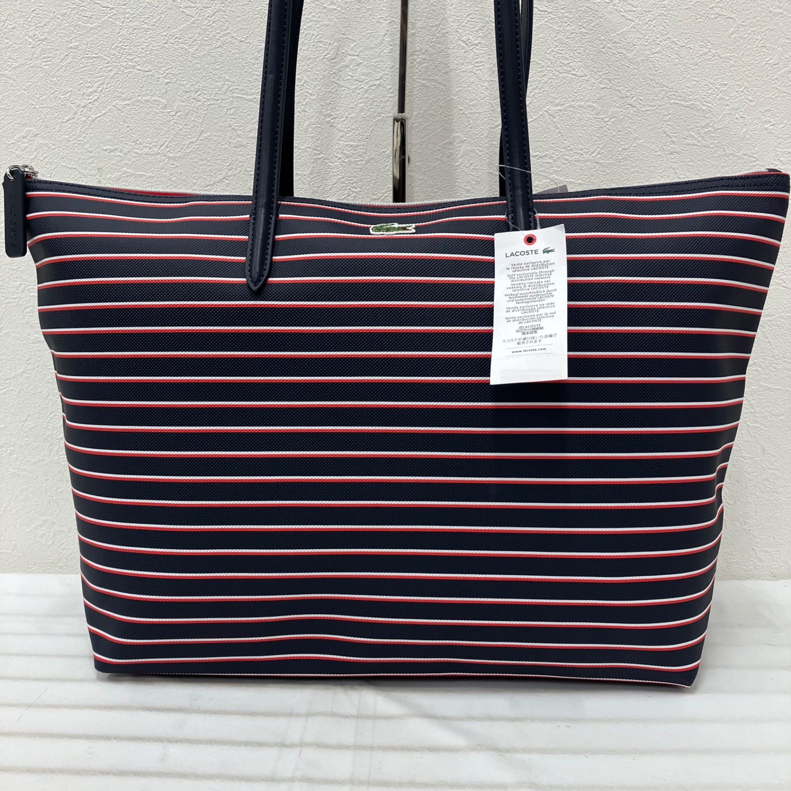 Y3392 LACOSTE ラコステ タグ付き トートバッグ 大きめ 大容量 