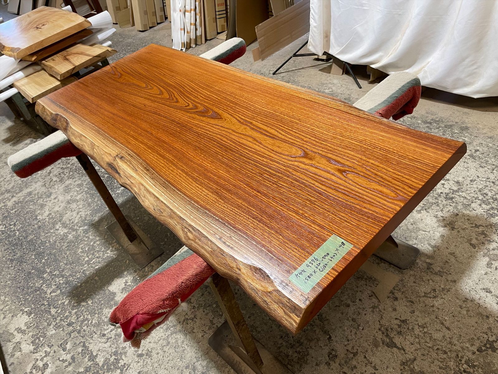 ケヤキ9576 欅 一枚板無垢 乾燥材 1580x620-590x48mm ローテーブル