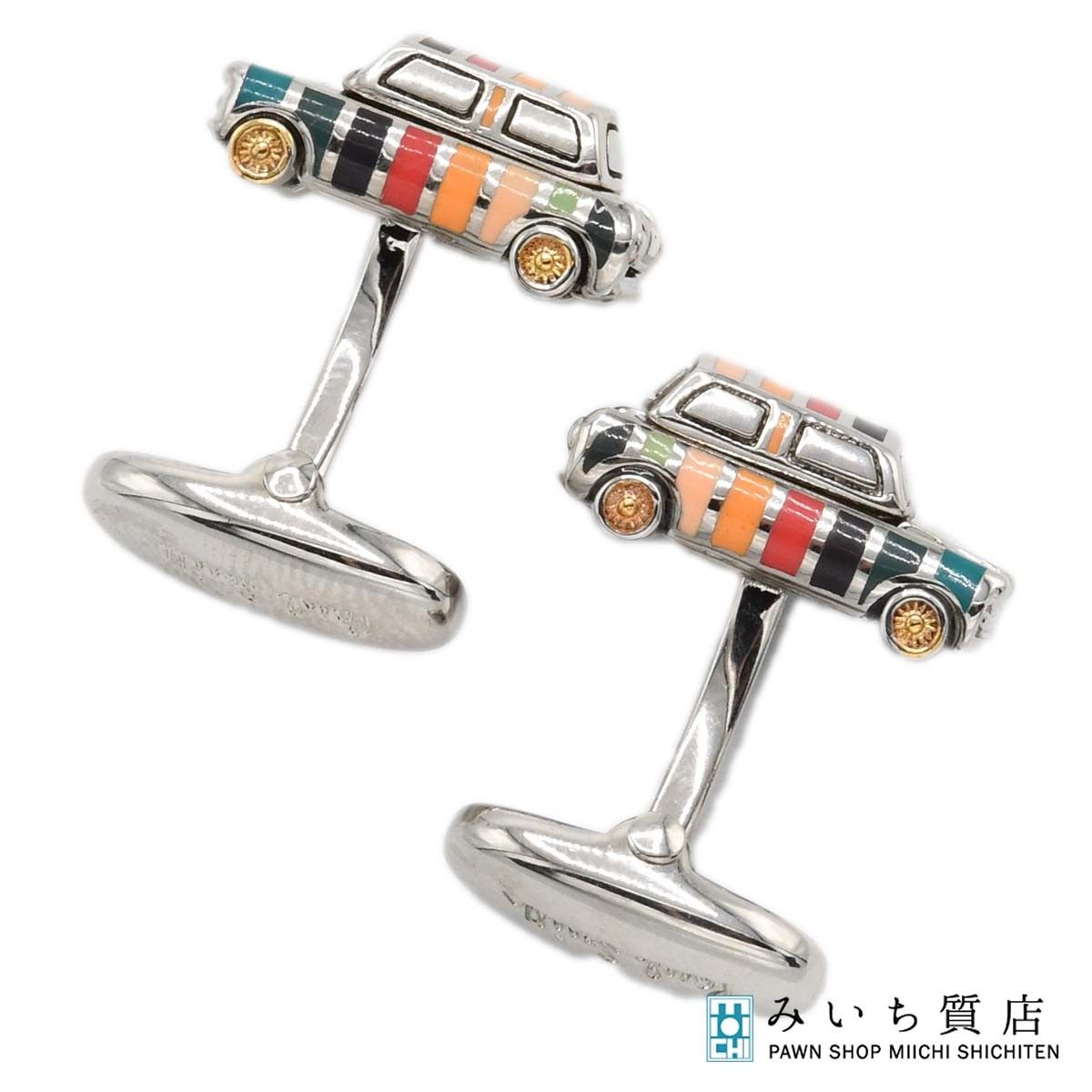 Paul Smith ポールスミス カフス 車 ミニクーパー マルチカラー 服飾小物 箱有 26k442-2 12,166円