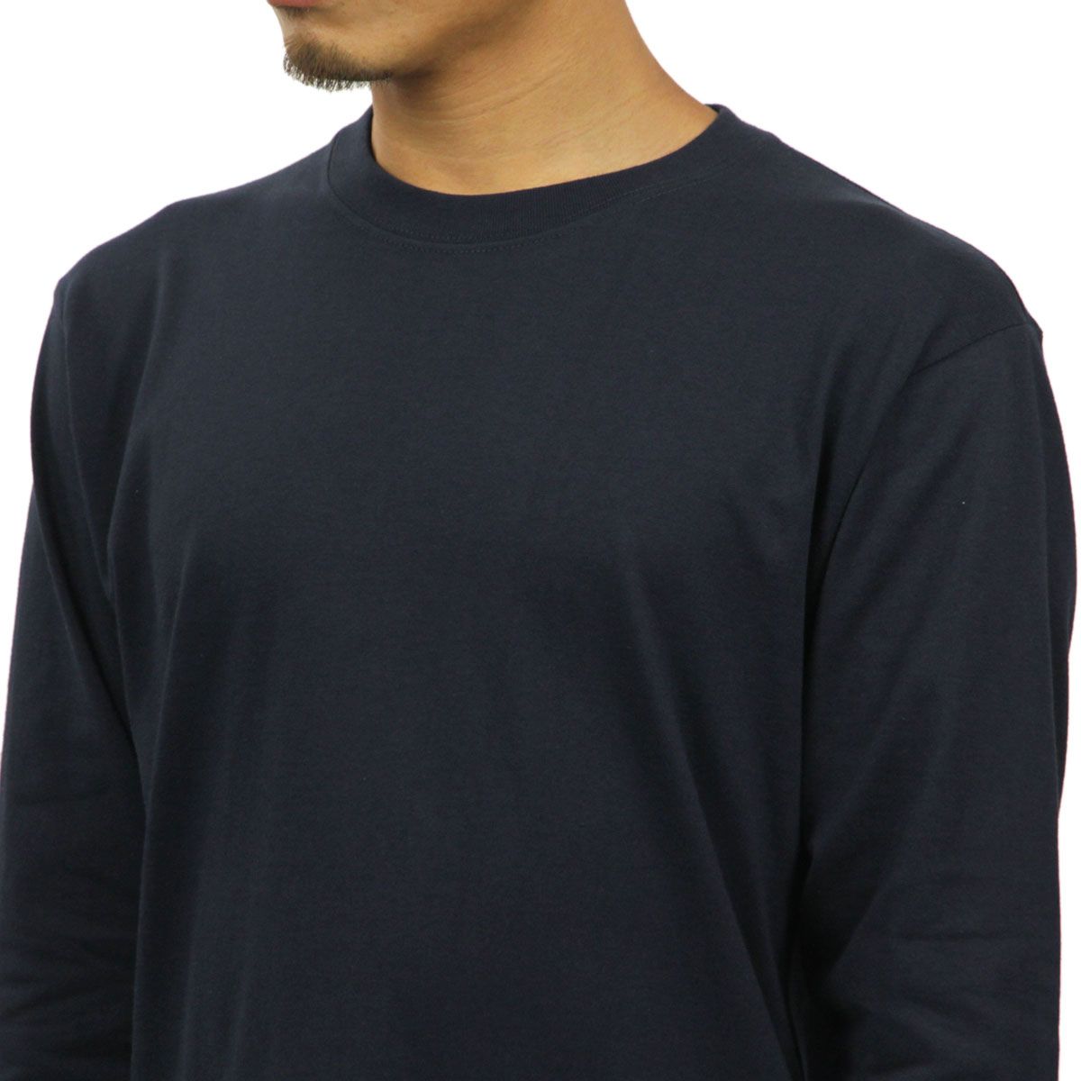 ヘインズ ロンT メンズ 正規品 HANES 長袖Tシャツ クルーネック 2枚組 HANES BEEFY LONG SLEEVE T-SHIRT 2P H5186-2 370 NAVY
