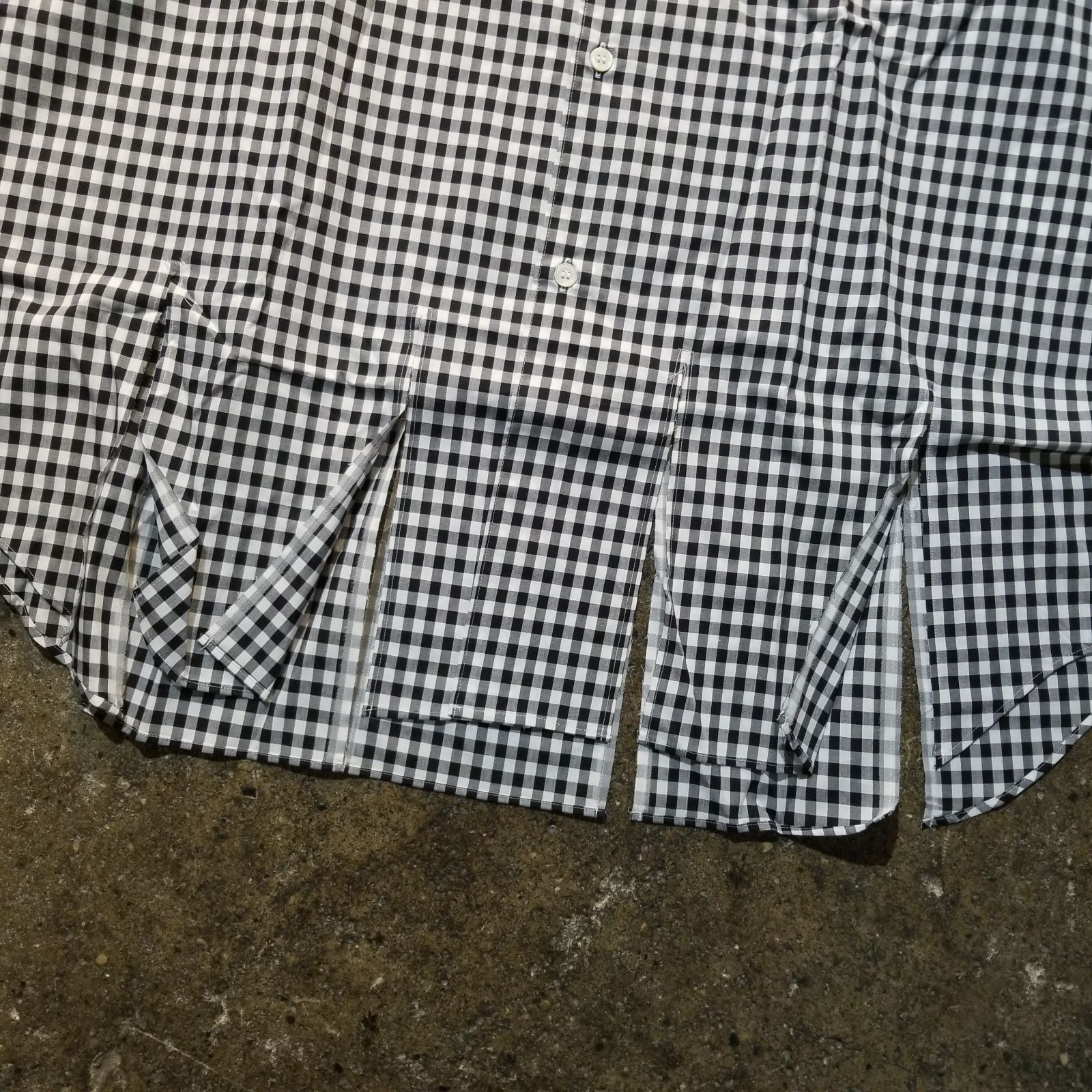 BLACK COMME des GARCONS 24ss 短冊デザイン チェックシャツ M