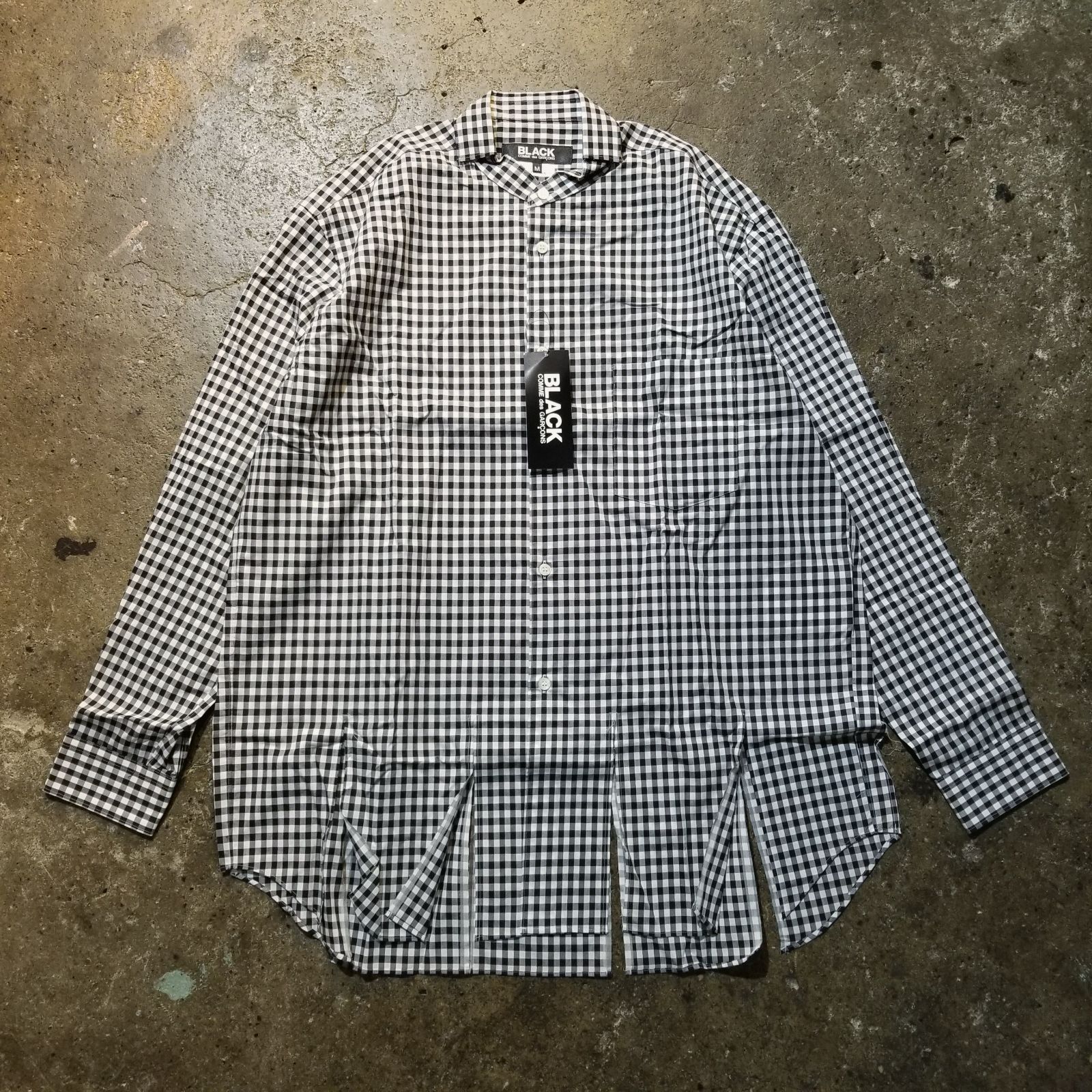 BLACK COMME des GARCONS 24ss 短冊デザイン チェックシャツ M