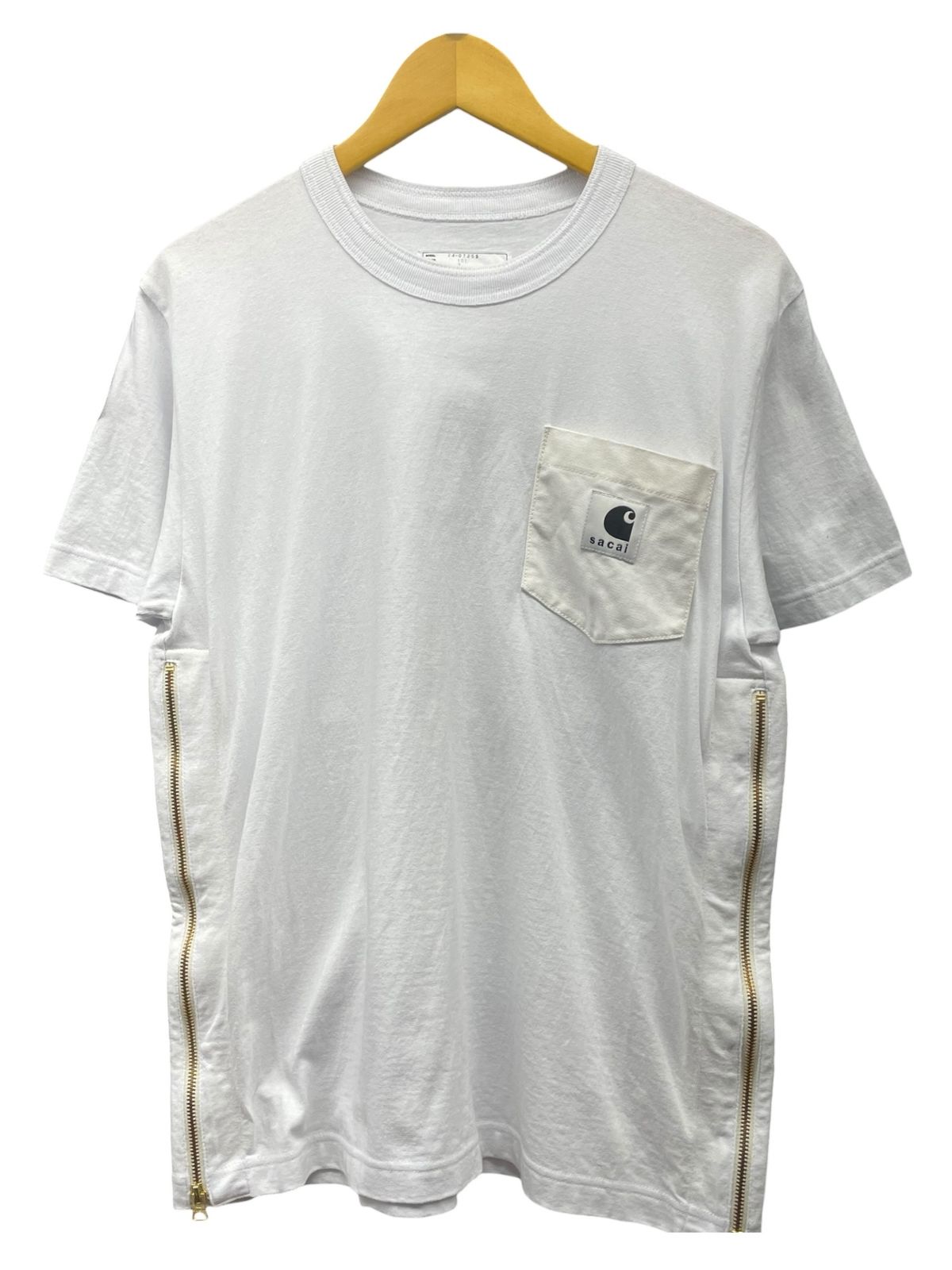 sacai (サカイ) ×Carhartt WIP T-Shirt Tシャツ ジップ 24-0725S 2 ホワイト メンズ/025