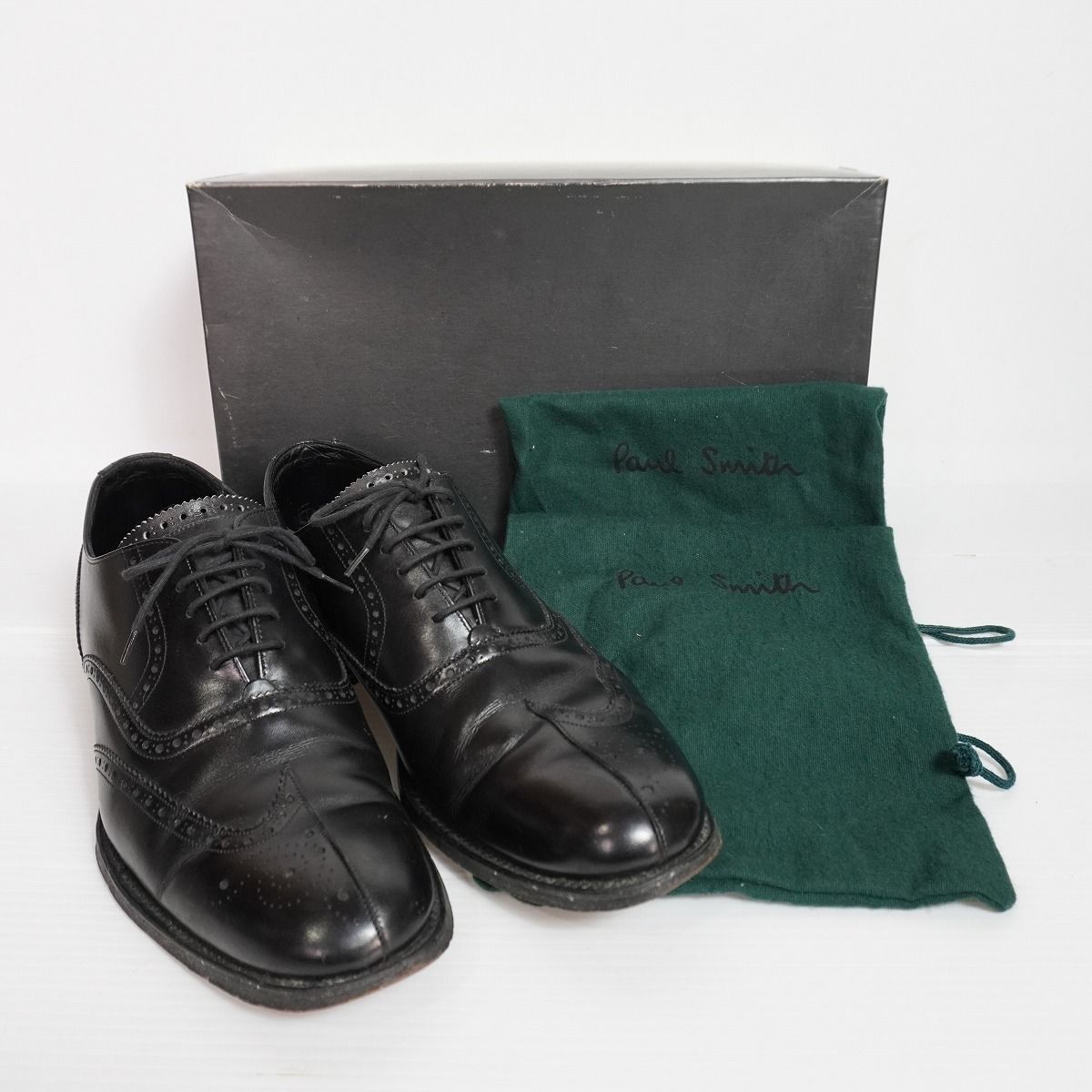 Paul Smith ポールスミス Arp ウィングチップ レザー シューズ 革靴 460-900 黒 サイズ UK7.5 EU41.5 2611Q★4