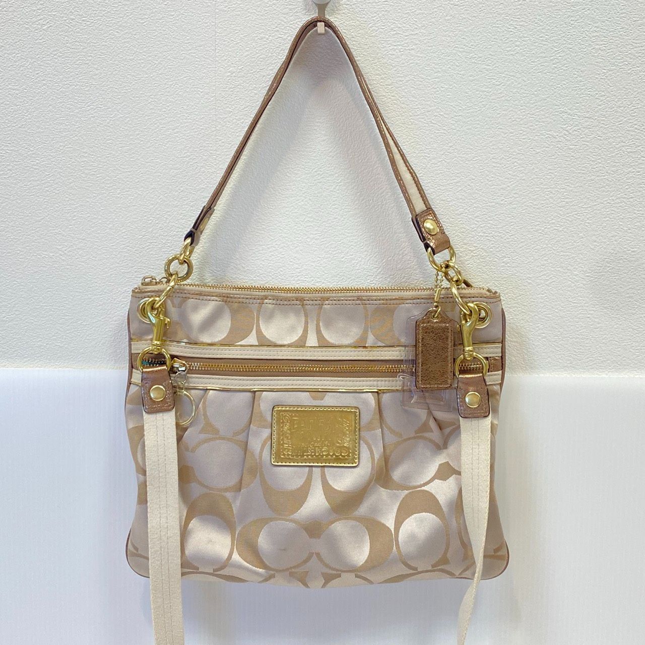 塩】COACH コーチ ポピー POPPY トートバッグ ショルダー 2WAY