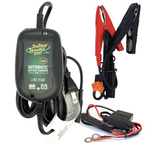 【限定モデル】 バッテリーテンダー800＋スーパーナットオリジナル車両ケーブル ハーレー対応 Deltran Battery Tender フロート充電機能でフル充電を維持【12V用】(沖縄・離島の方不可) f0f561da