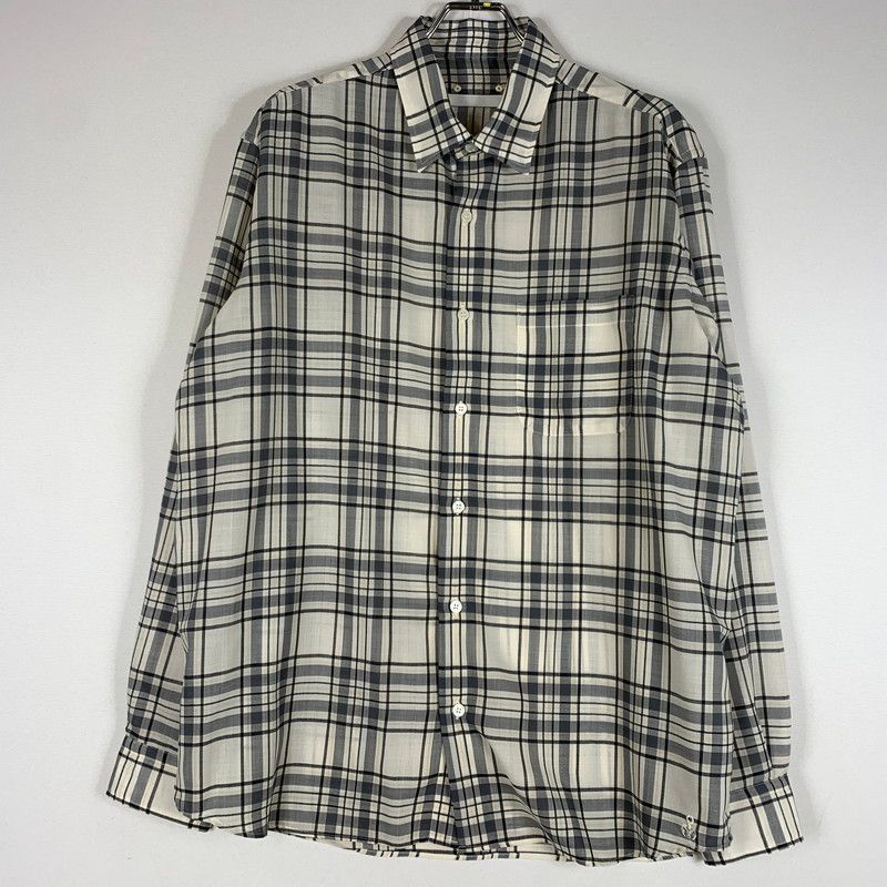 【中古品】 SOPHNET ソフネット SUMMER WOOL CHECK SHIRT SOPH-250019 サマーウール チェック シャツ トップス 長袖 【142-260513-ko-20-tei】