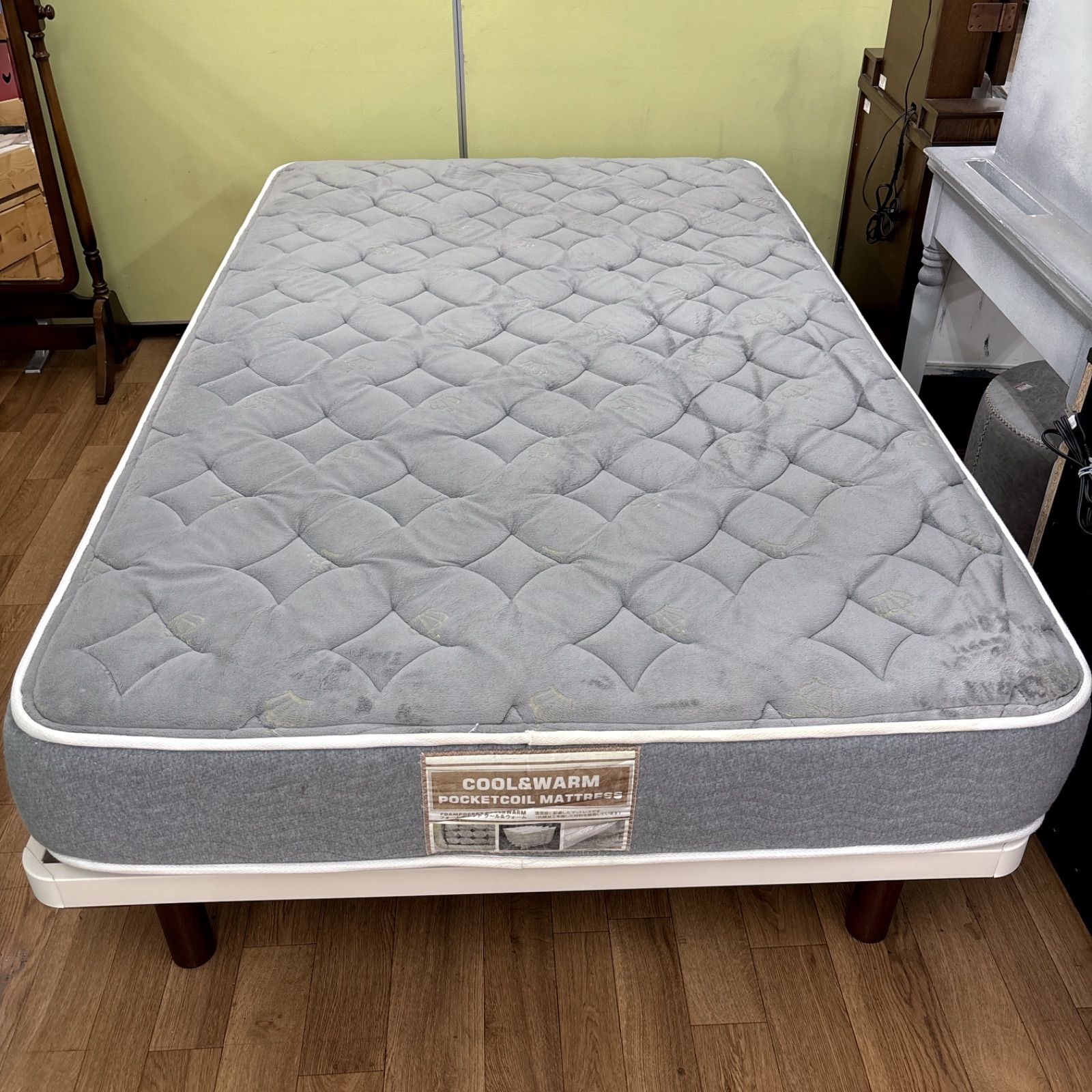 I571 ?名古屋市近郊配送設置無料！ 無印良品×NITORI セミダブルベッド 