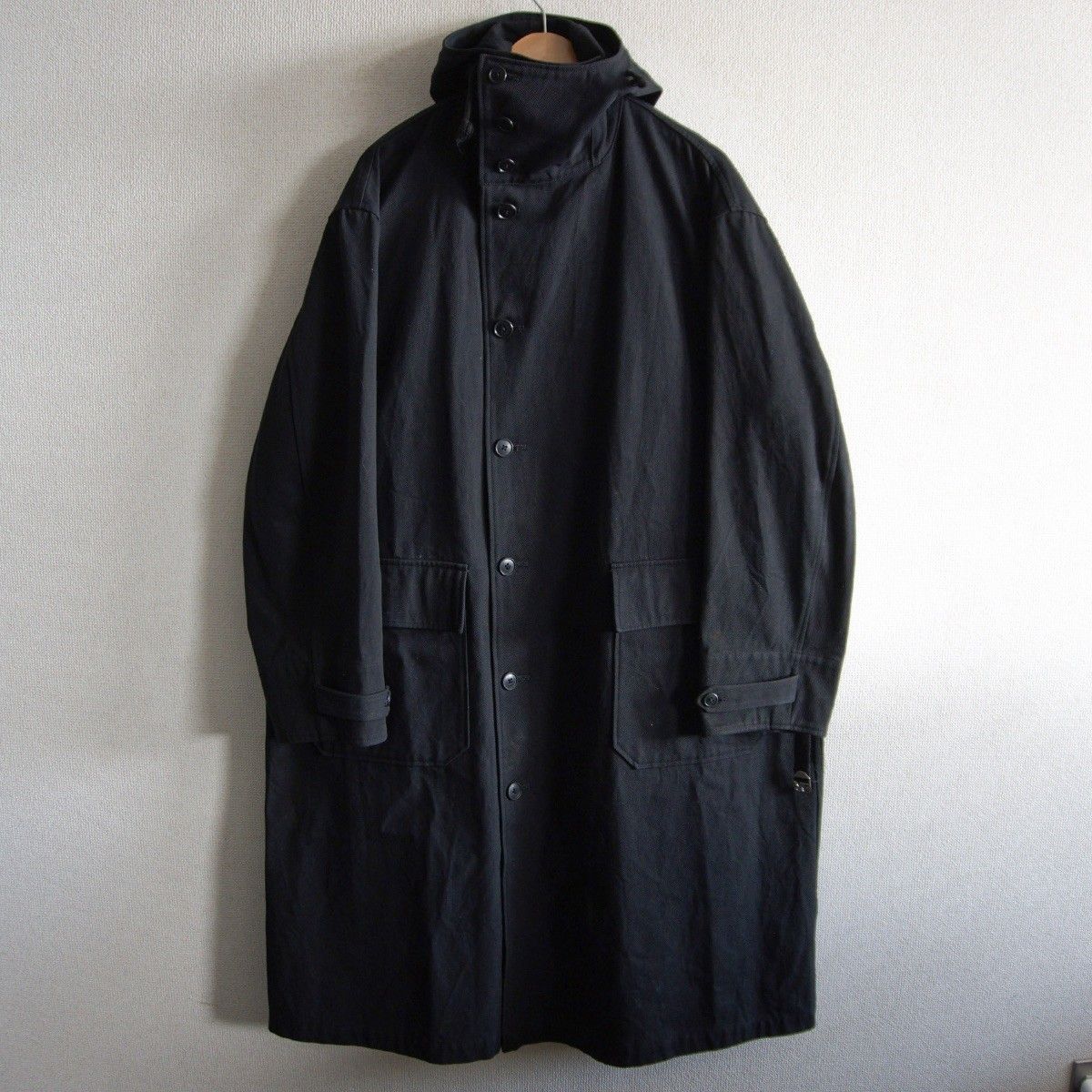 【美品】Y's for men【フード付き コットン ロング コート】M YOHJI YAMAMOTO ヨウジヤマモト ワイズフォーメン 26050241