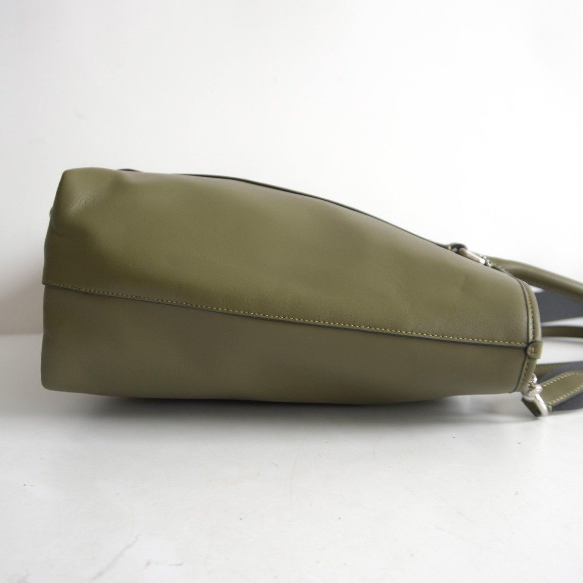 極美品】COACH【CBG49/2WAY ネイサン レザー トートバッグ】 カーキ 