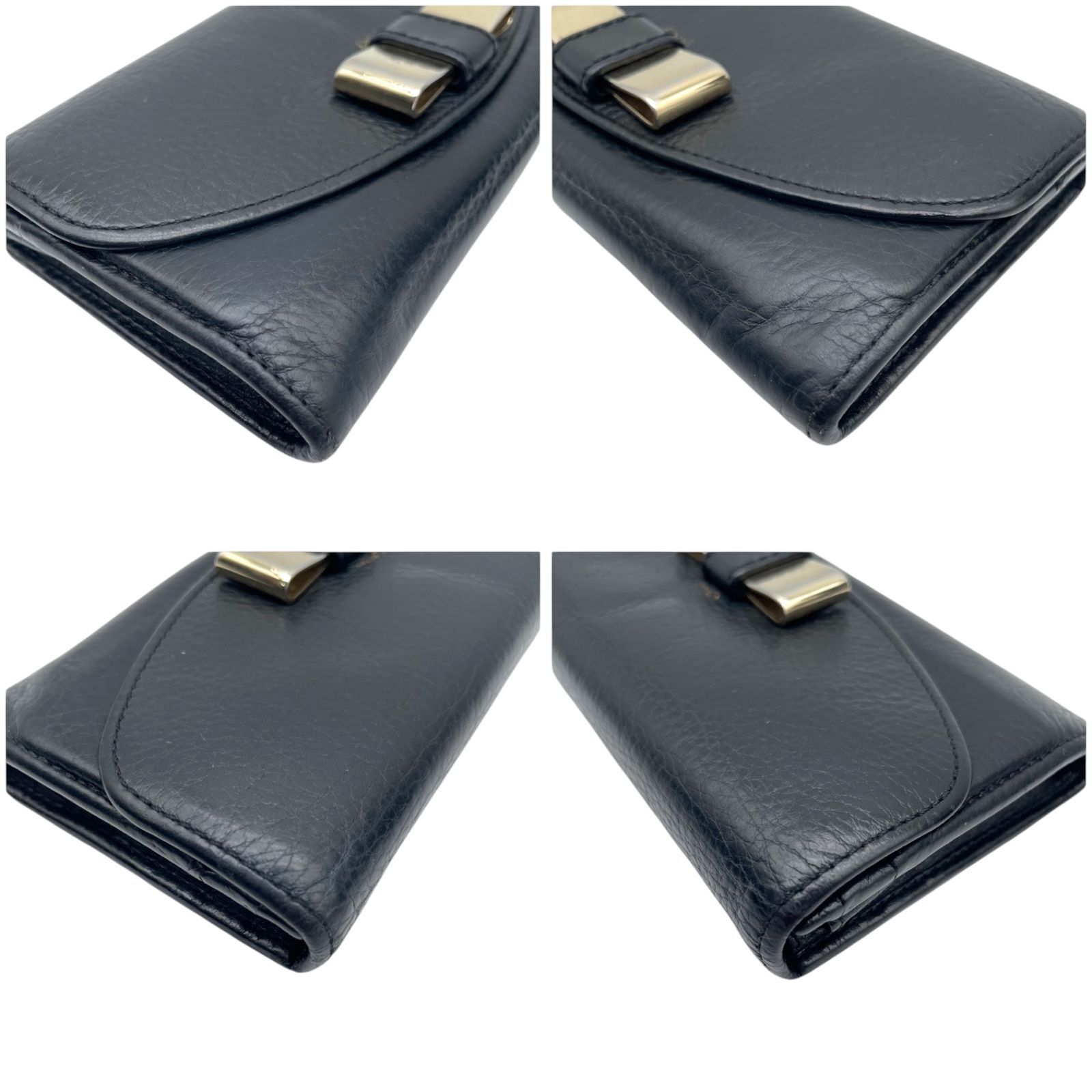 Chloe クロエ 長財布 リリィ リリー リボン モチーフ グレイン レザー 