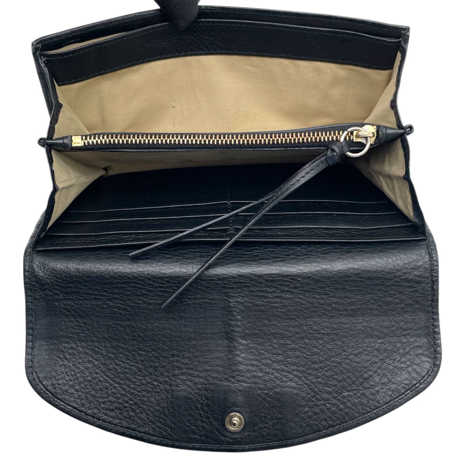 Chloe クロエ 長財布 リリィ リリー リボン モチーフ グレイン レザー 