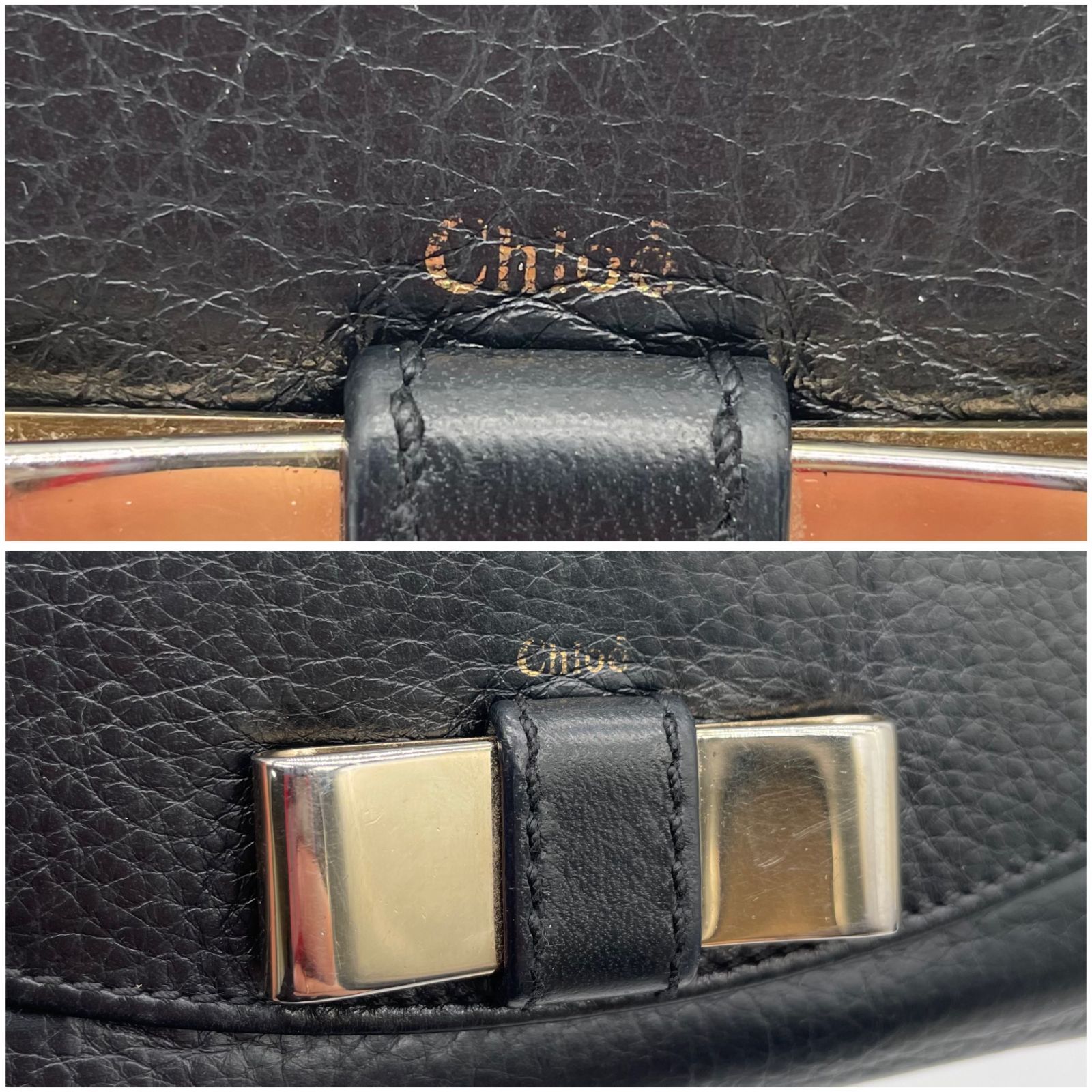 Chloe クロエ 長財布 リリィ リリー リボン モチーフ グレイン レザー 