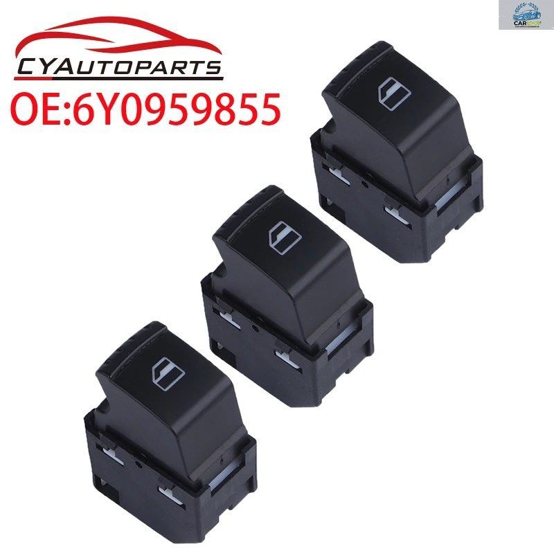 フォルクスワーゲン VW シュコダ ファビア I 6Y2 1.0 ARV 1999-2002 用 新品 4ピン 6Y0959855 パワーウィンドウスイッチボタン 3B0959855 2