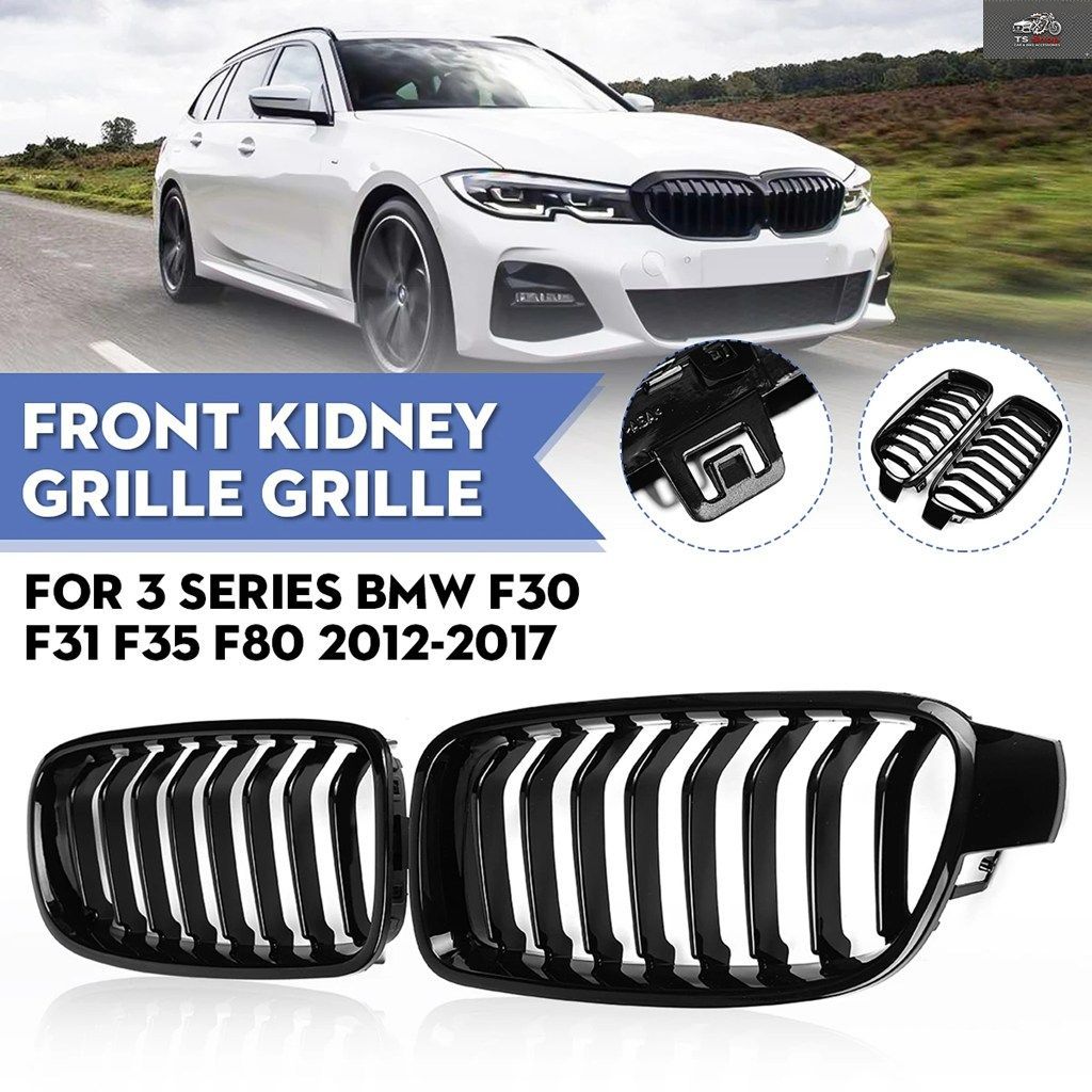 F30 カー フロントバンパー レーシンググリル BMW 3シリーズ F30 F31 F35 F80 2012 - 15-2018 キドニーグリル
