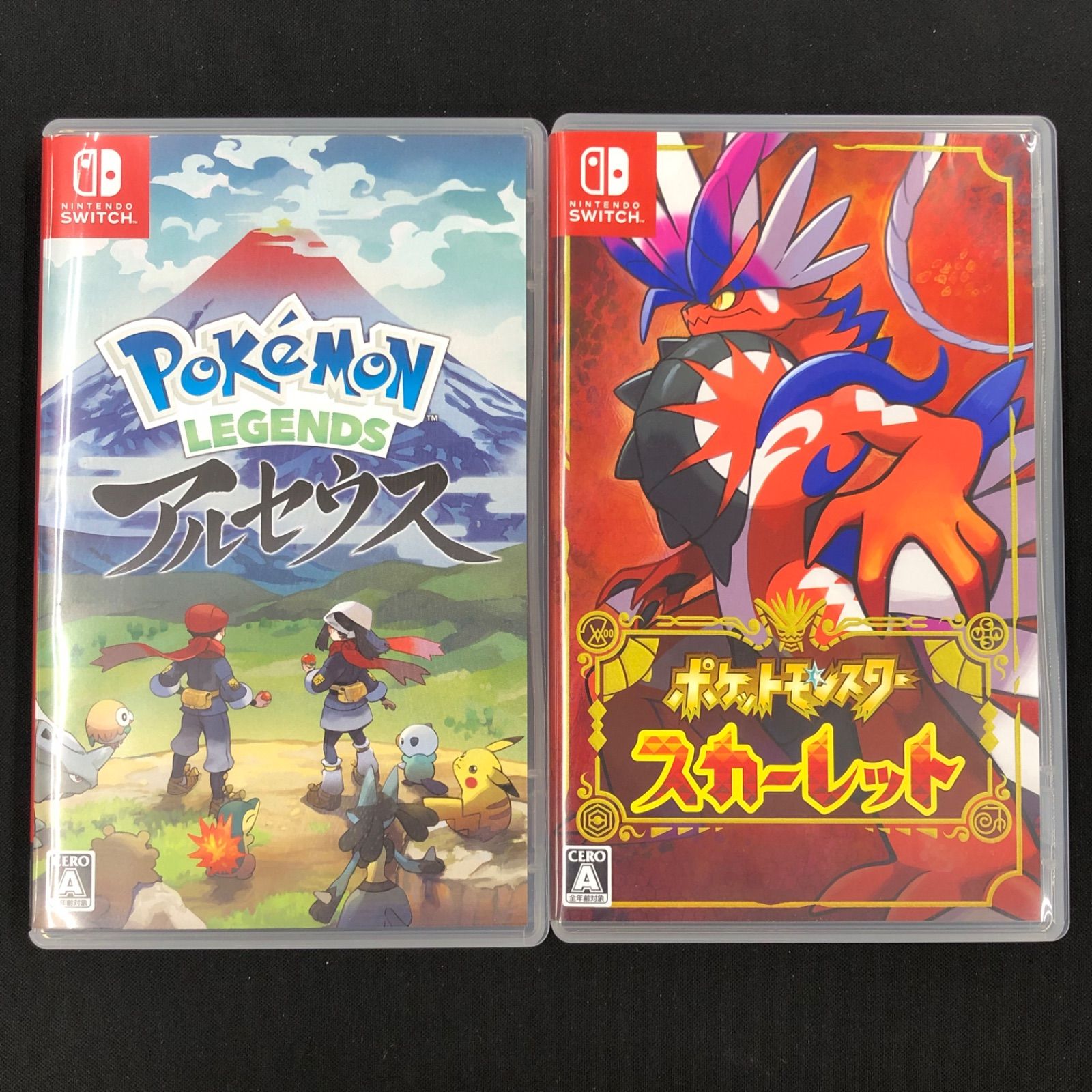 中古 Switch ポケモン レジェンズアルセウス スカーレット セット