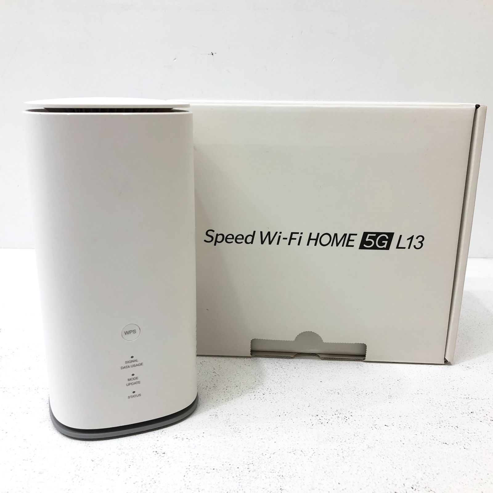 speed Wi-Fi home 5G L13 ZTE ホワイト UQ WiMAX ホームルーター Speed
