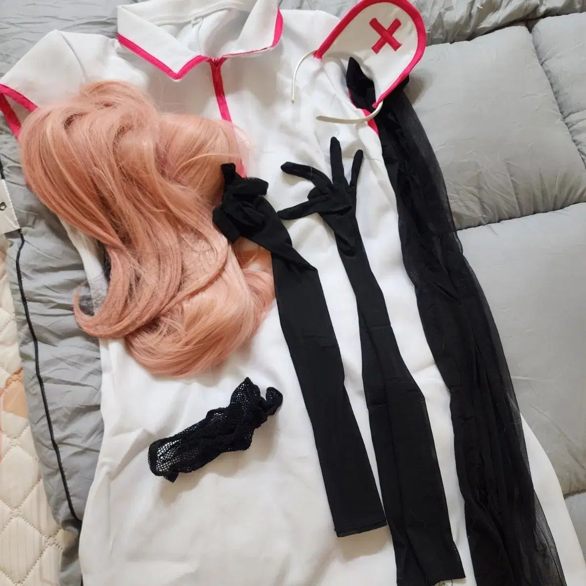 チェンソーマン パワー 看護師服 コスプレ 衣装 + ピンクウィッグセット