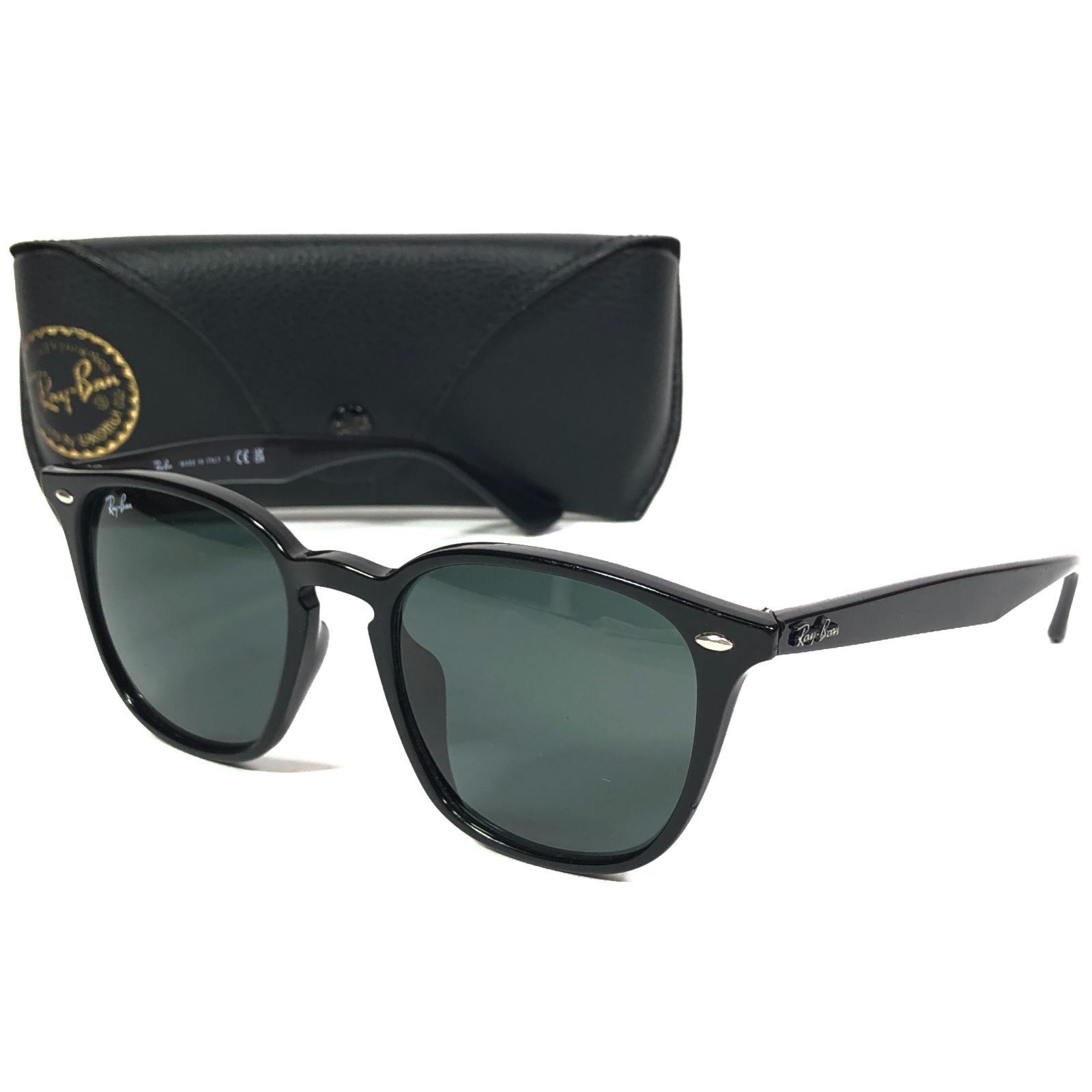 【レイバン】本物 Ray-Ban サングラス ロゴテンプル RB 4258-F 黒色系×グレー色系 メンズ レディース イタリア製 ケース付き