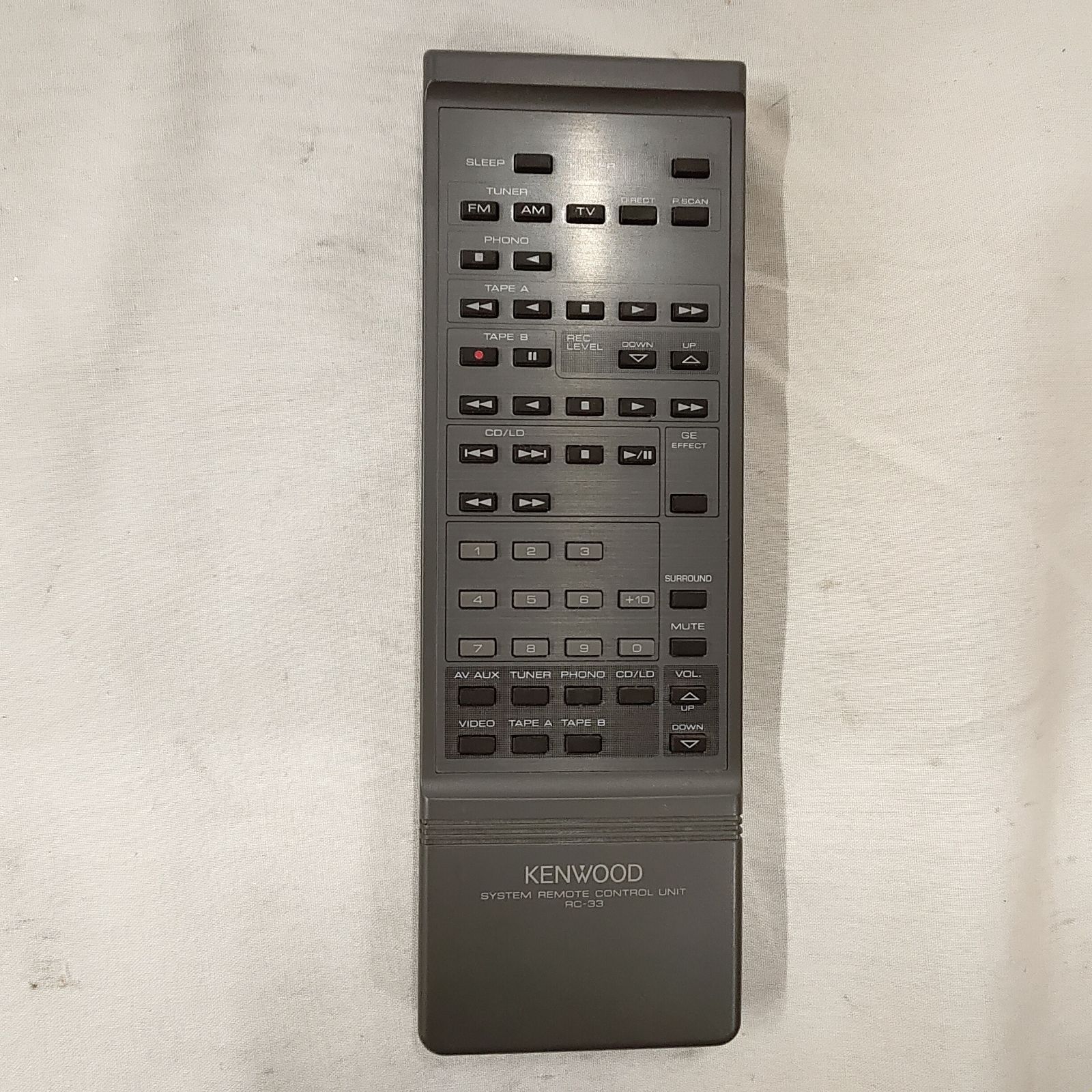 KENWOOD リモコン RC-33 電源確認済（スマホにて確認済） X552