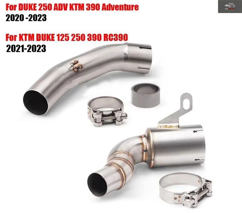 DUKE 125 250 390 ADVENTURE RC390 2020 - 2023 オートバイ排気システム改造マフラー MOTO 51MM フロントミドルリンクパイプ