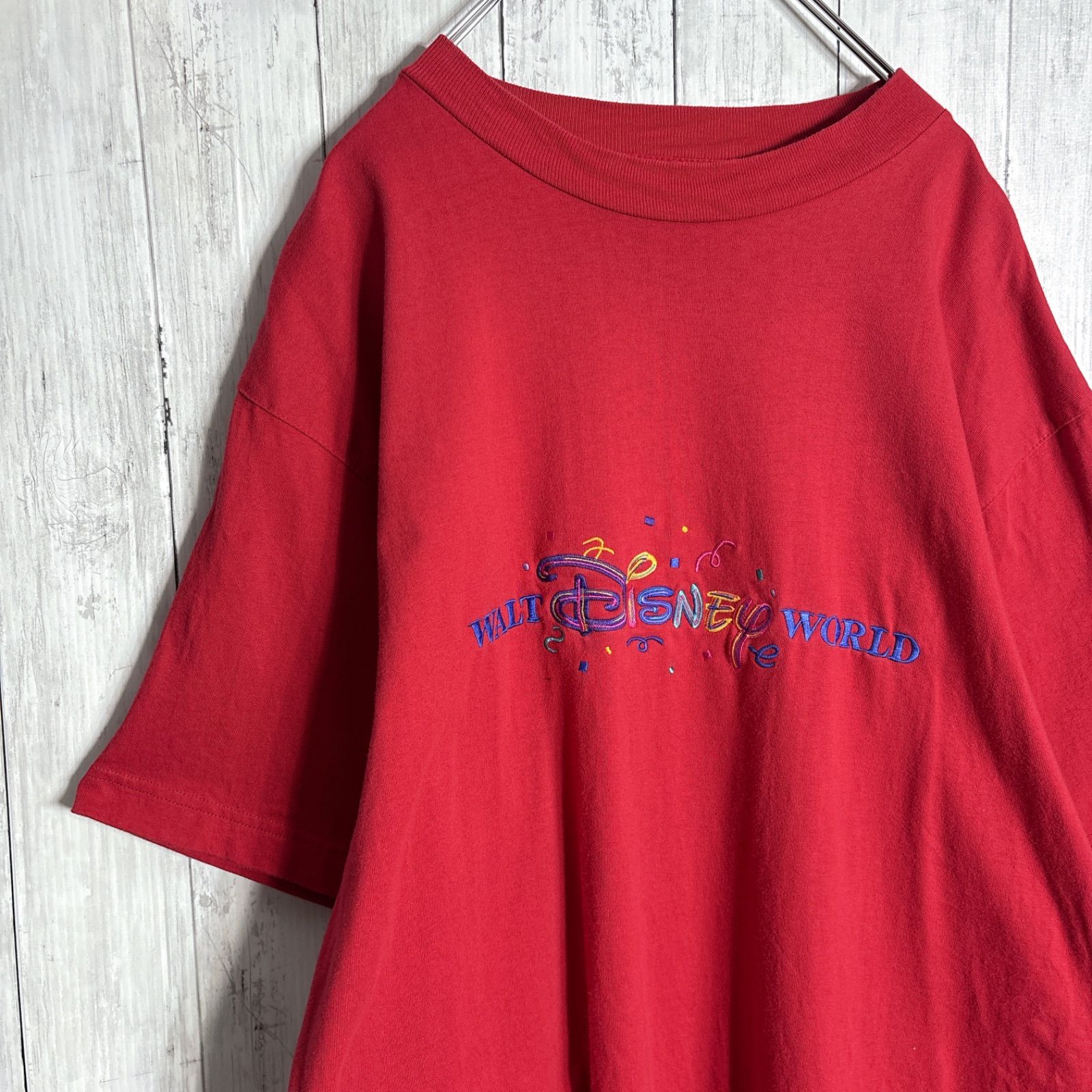 【入手困難/最高モデル】90s Disney Vintage 古着 ディズニー レッド 半袖Tシャツ #732