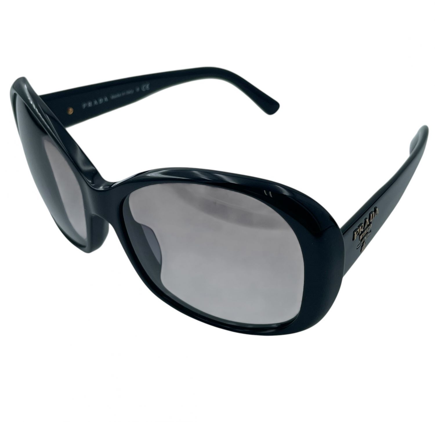 【中古】 PRADA プラダ SPR03M-A ロゴ サングラス ブラック レディース 26013013 KJ