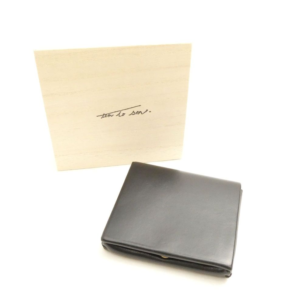 美品 ten to sen. 点と線 usuha-mini smooth 二つ折り財布 サイフ AM8710