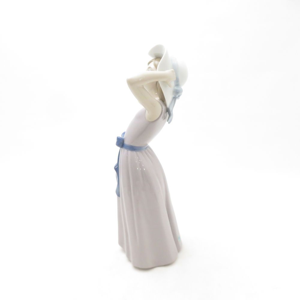 美品 LLADRO リヤドロ 5011 若草色の少女 なびかせて フィギュリン