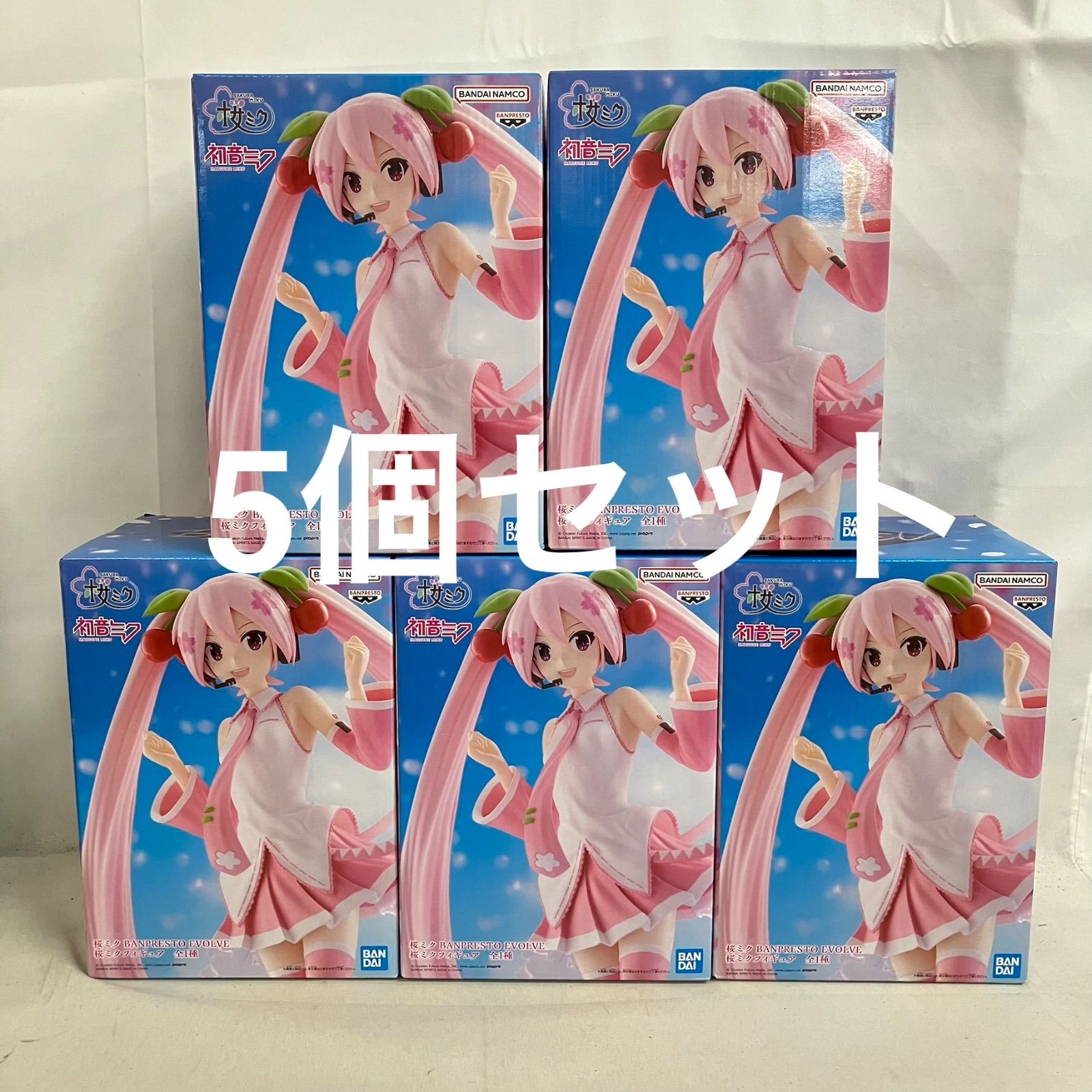 未開封 初音ミク BANPRESTO EVOLVE 桜ミク フィギュア 5個セット