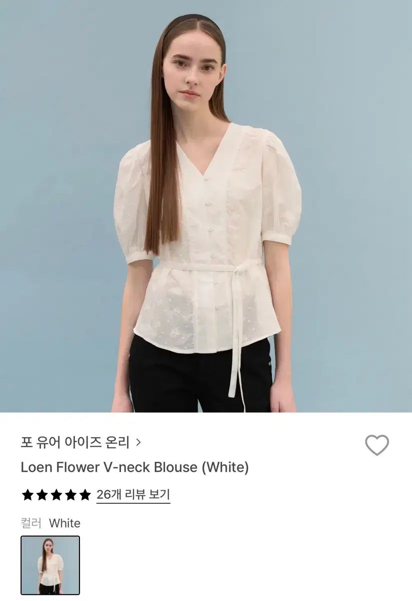 Fyeo Loen Flower V-neck Blouse