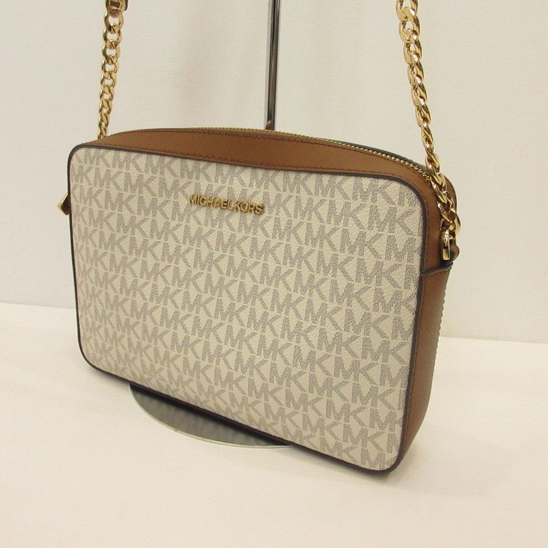 【姫路東店】 中古 Michael Kors | マイケルコース ショルダーバッグ JET SET ITEM LG EW CROSSBODY 35F8GTTC3B ホワイト 【121】