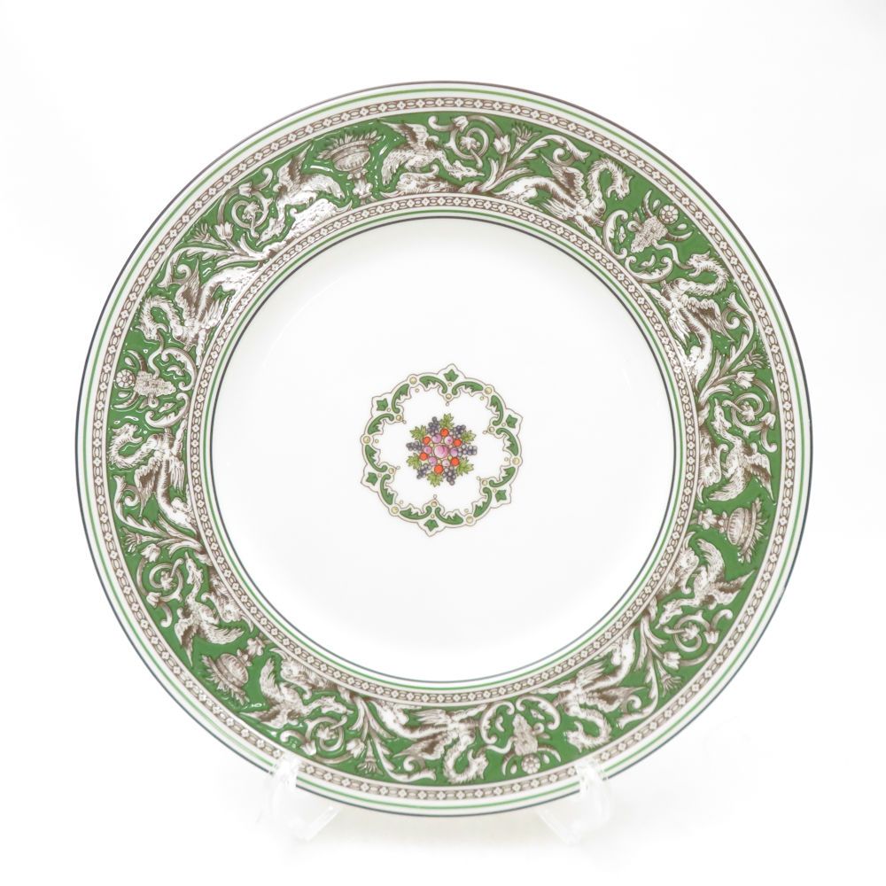 未使用 WEDGWOOD ウェッジウッド フロレンティーン ヴェルデ 大皿 27cmプレート ディナー レンジ・食洗機可 SC11109G2