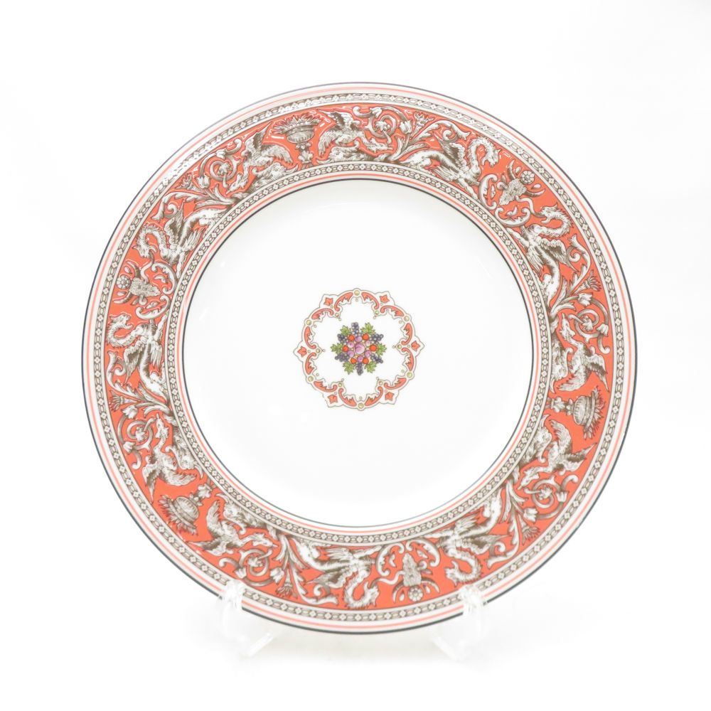未使用 WEDGWOOD ウェッジウッド フロレンティーン サーモン 大皿 27cmプレート ディナー レンジ・食洗機可 SC11108G2