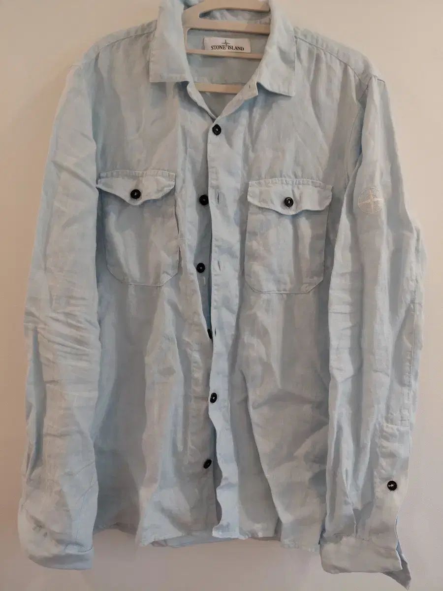 (ほぼ新品) ストーンアイランド リネン シャツ M