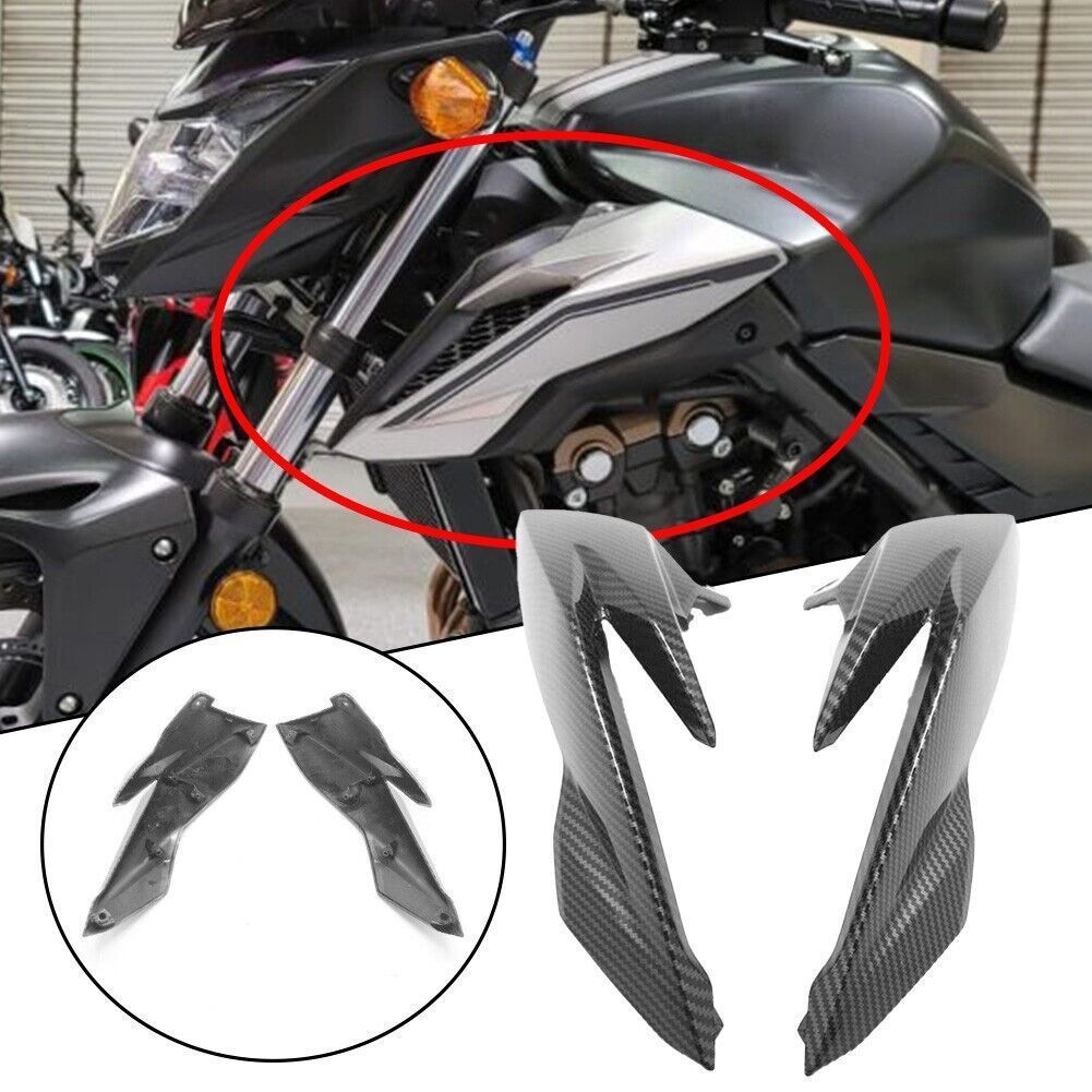 Honda CB500F (ホンダ CB500F) 2016-2018専用 フロントサイドエアアウトレットカバー ABS製 カーボン調 ドレスアップ効果 整流効果 軽量高強度 耐候性 簡単取付 車種専用デザイン おすすめ 送料無料