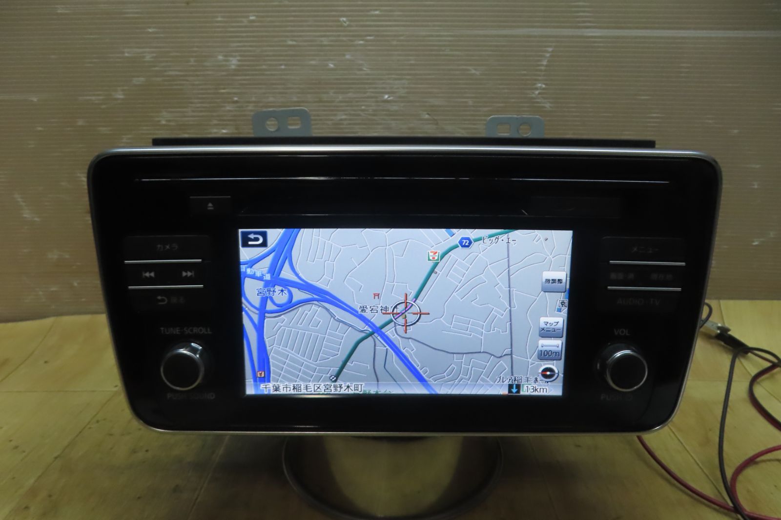 地図2019年★動作保証付★F6345/日産純正 リーフ ZE1　 25915 5SK0C QY-8605　SDナビ　Bluetooth　CD DVD再生OK　取付ステー付　本体のみ