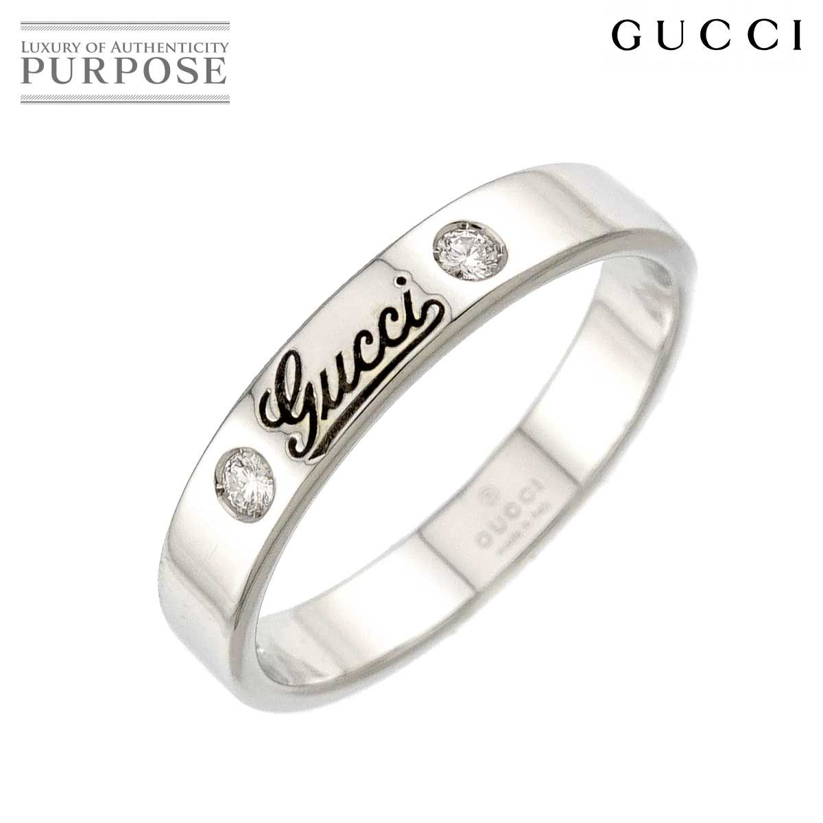 グッチ GUCCI アイコン プリント #20 リング ダイヤ K18 WG ホワイトゴールド 750 指輪 ICON Ring 90319878