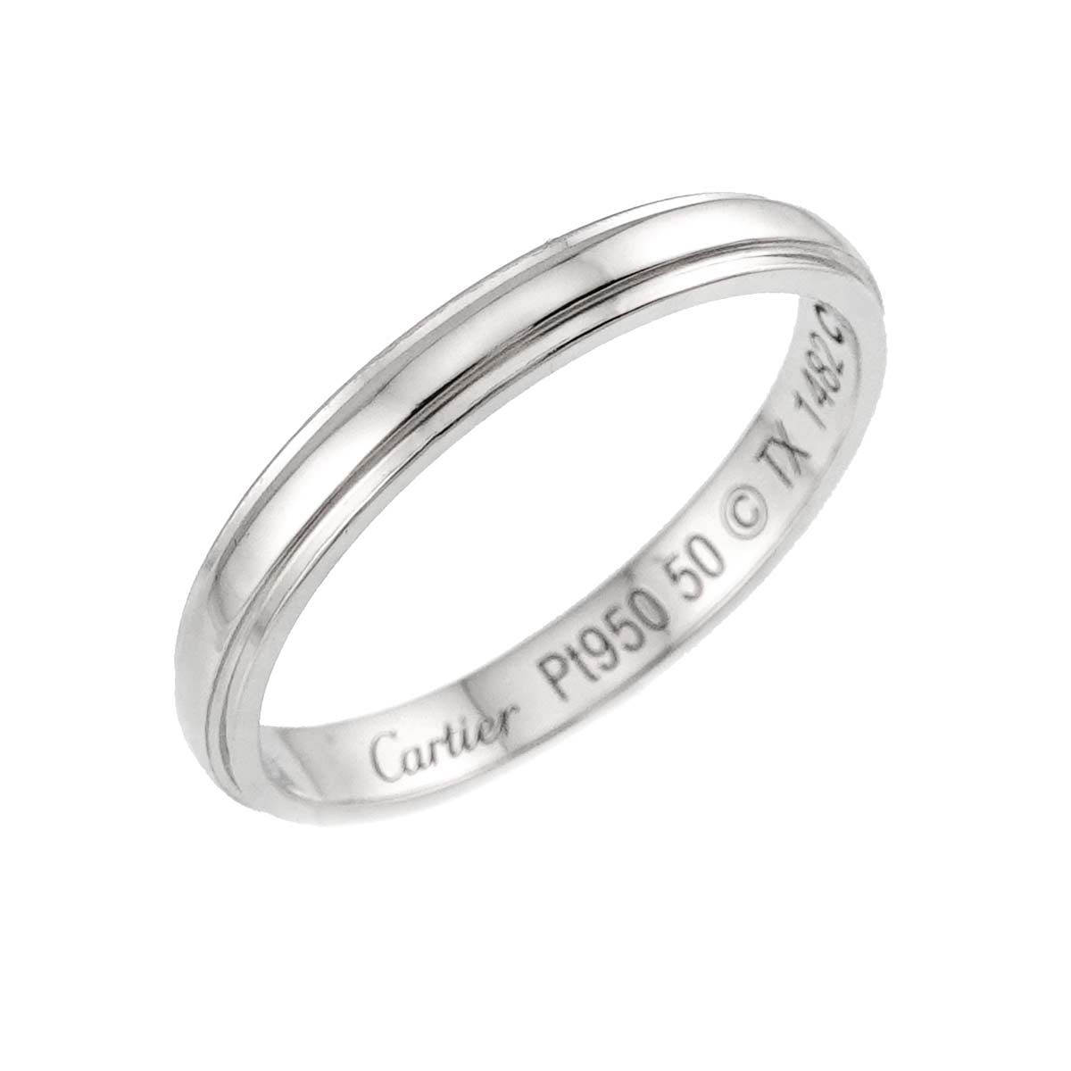 カルティエ Cartier ダムール #50 リング 幅2.5mm Pt プラチナ 指輪 d 