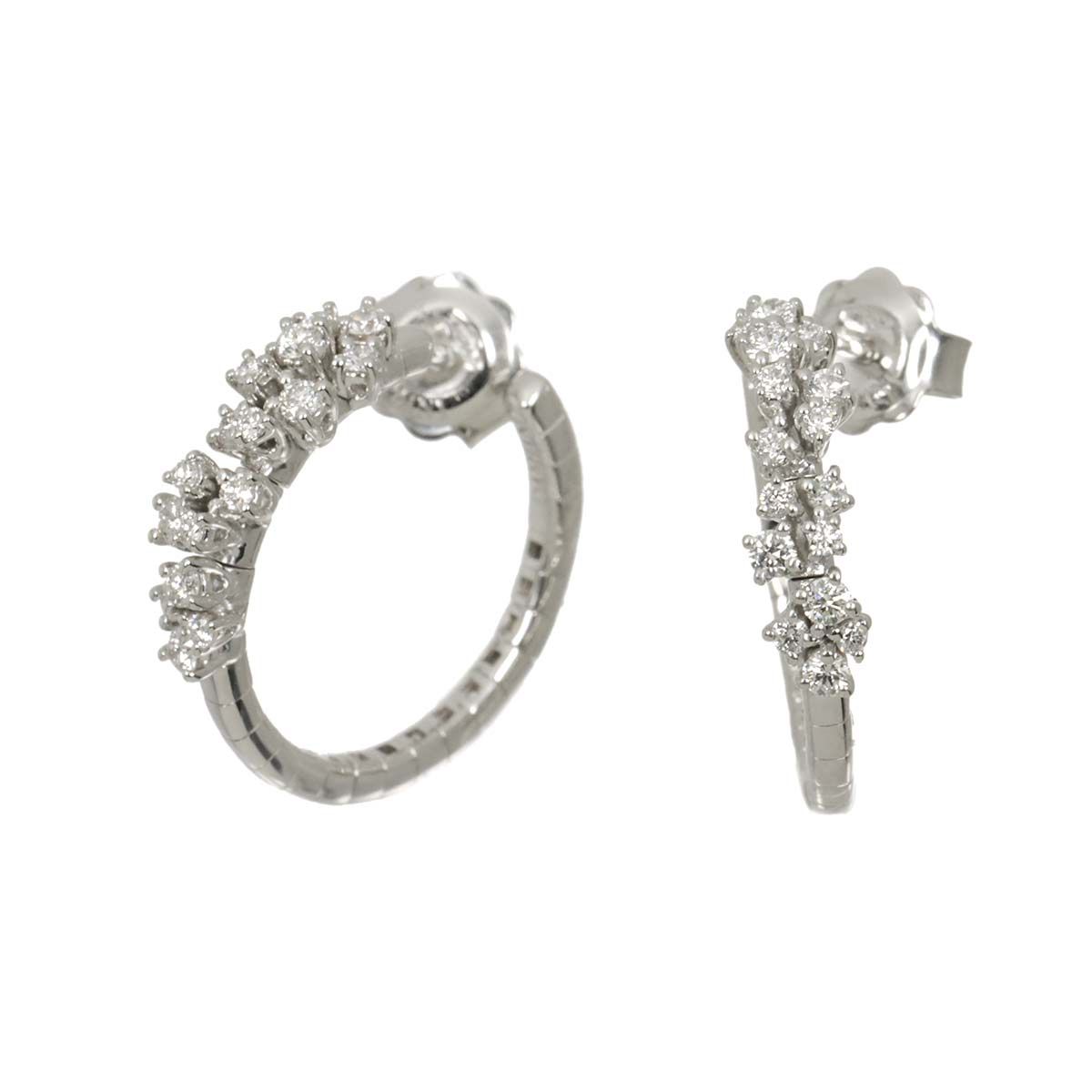 ダミアーニ DAMIANI ミモザ ダイヤ ピアス K18 WG ホワイトゴールド 