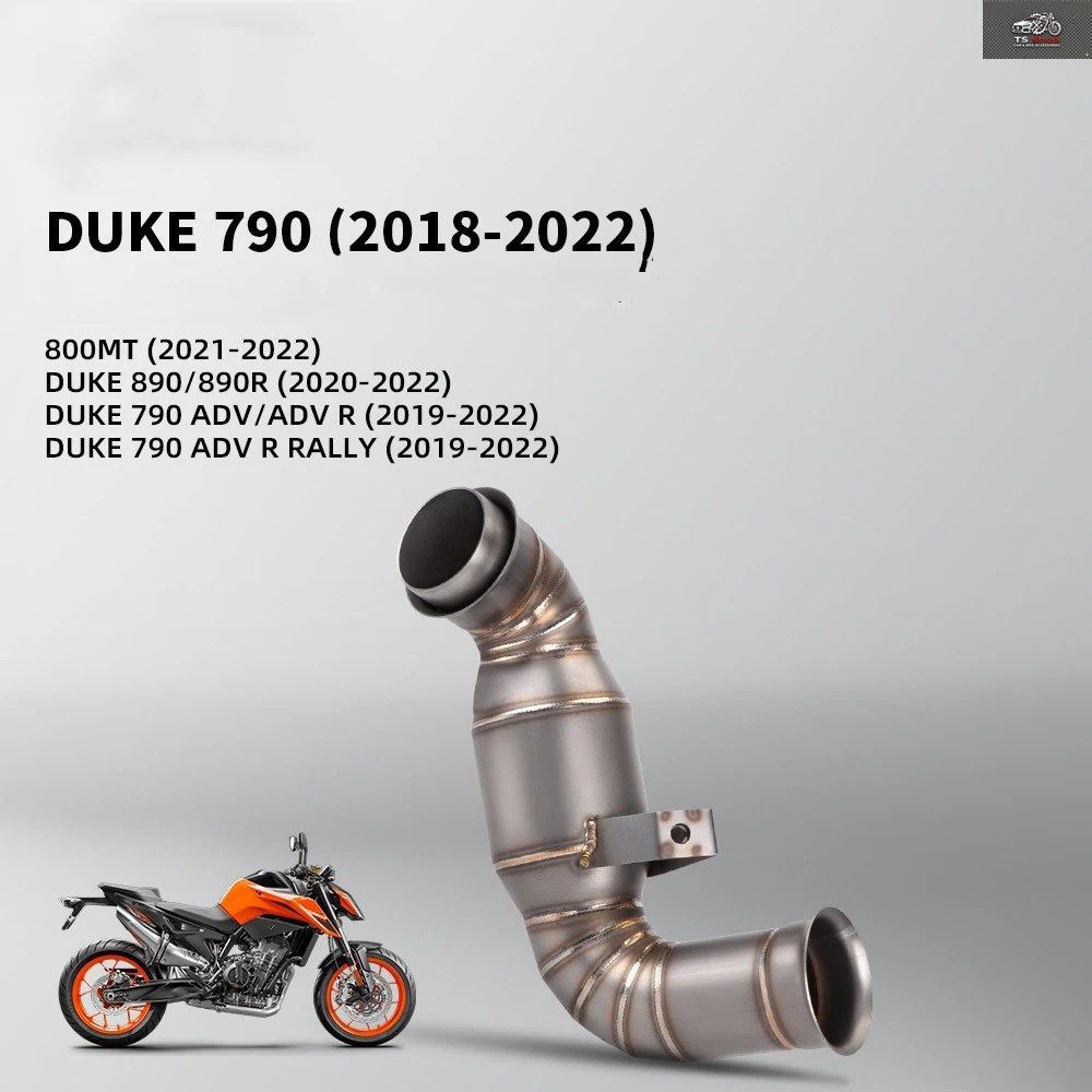 スリップオン式モーターサイクルエキゾーストミドルリンクパイプエスケープモトマフラー800NK DUKE 790 890 ADVENTURE R RALLY KTM790 KTM8