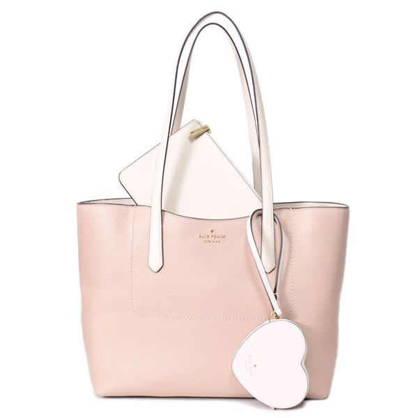 ケイトスペード バッグ katespade レザー シーシー チャーム ポーチ付き トート セット トートバッグ ミルクティーマルチ KN624