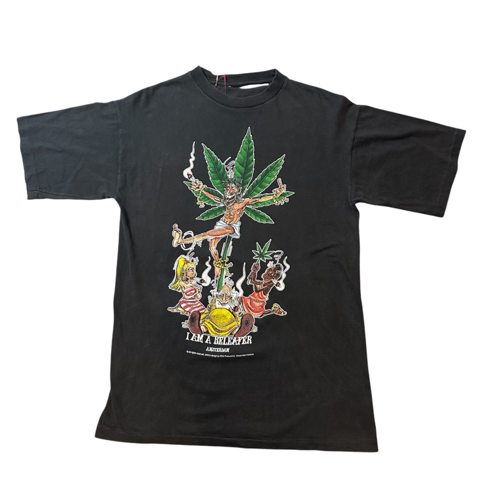 90s Graphics hemp T-shirt / 90年代 グラフィック 大麻 Tシャツ【F408】