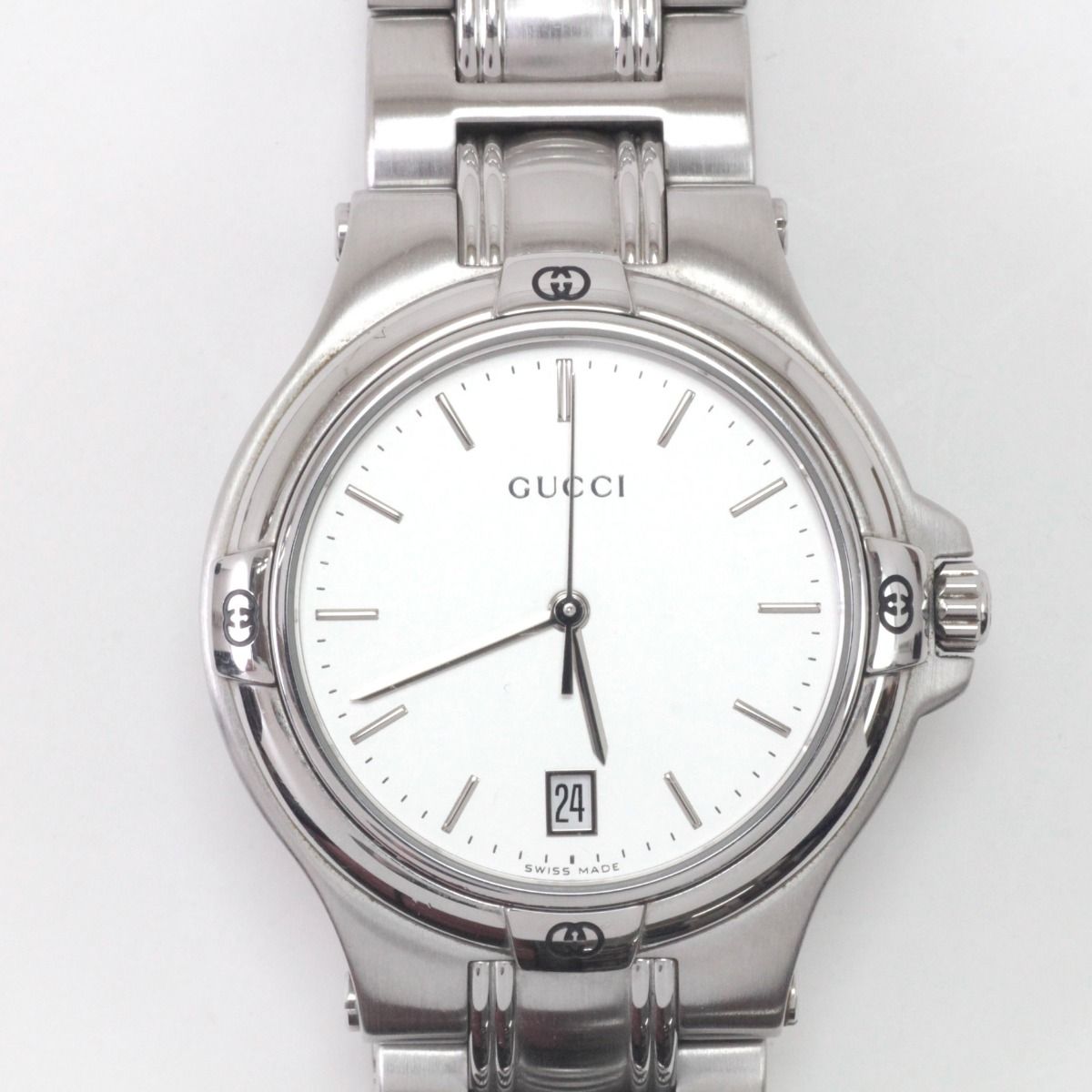 GUCCI グッチ メンズクォーツ ステンレススチール シルバー 9040M 